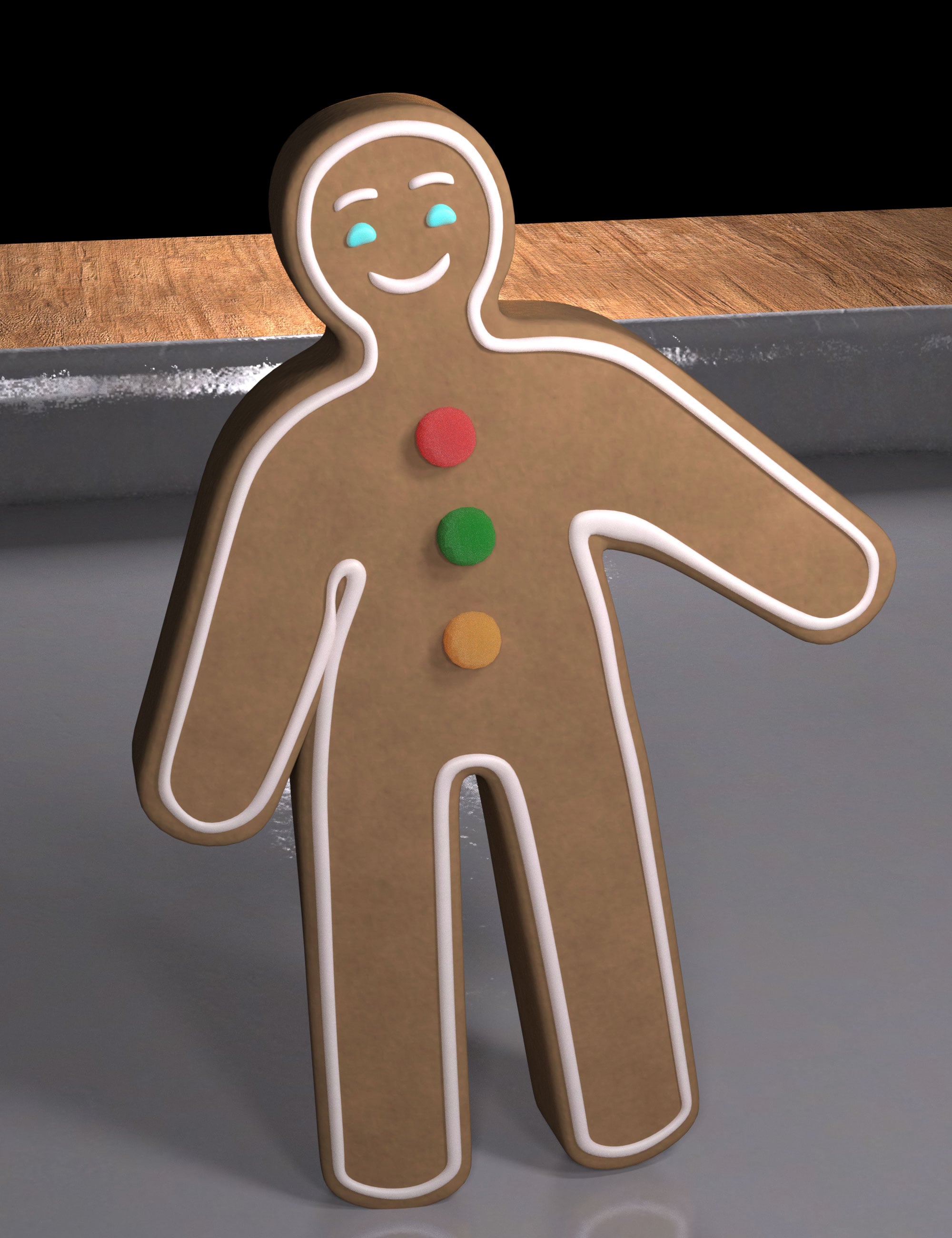 Gingerbread Man for Genesis 9 by: Lyrra Madril, 3D Models by Daz 3D