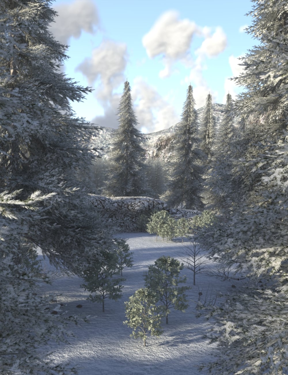 Winter in the Forest by: JeffersonAF, 3D Models by Daz 3D