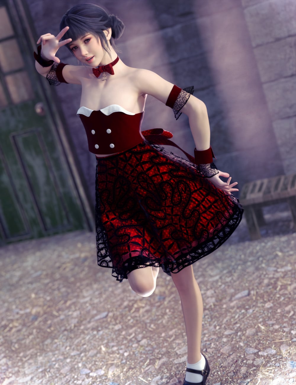 dForce Alythea Outfit for Genesis 9 by: tentman, 3D Models by Daz 3D