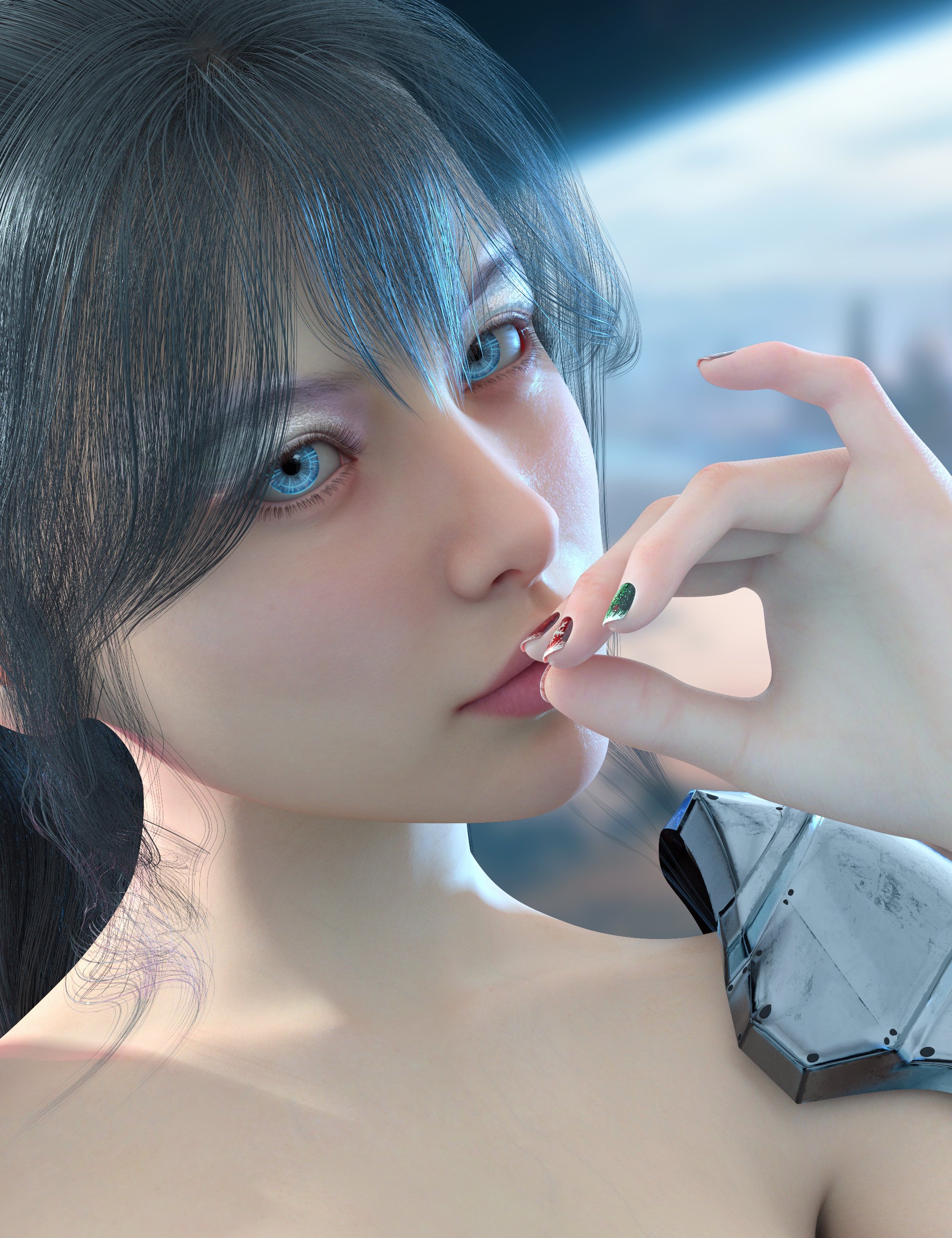 Vo Misao Christmas Nail Art by: VOOTW, 3D Models by Daz 3D