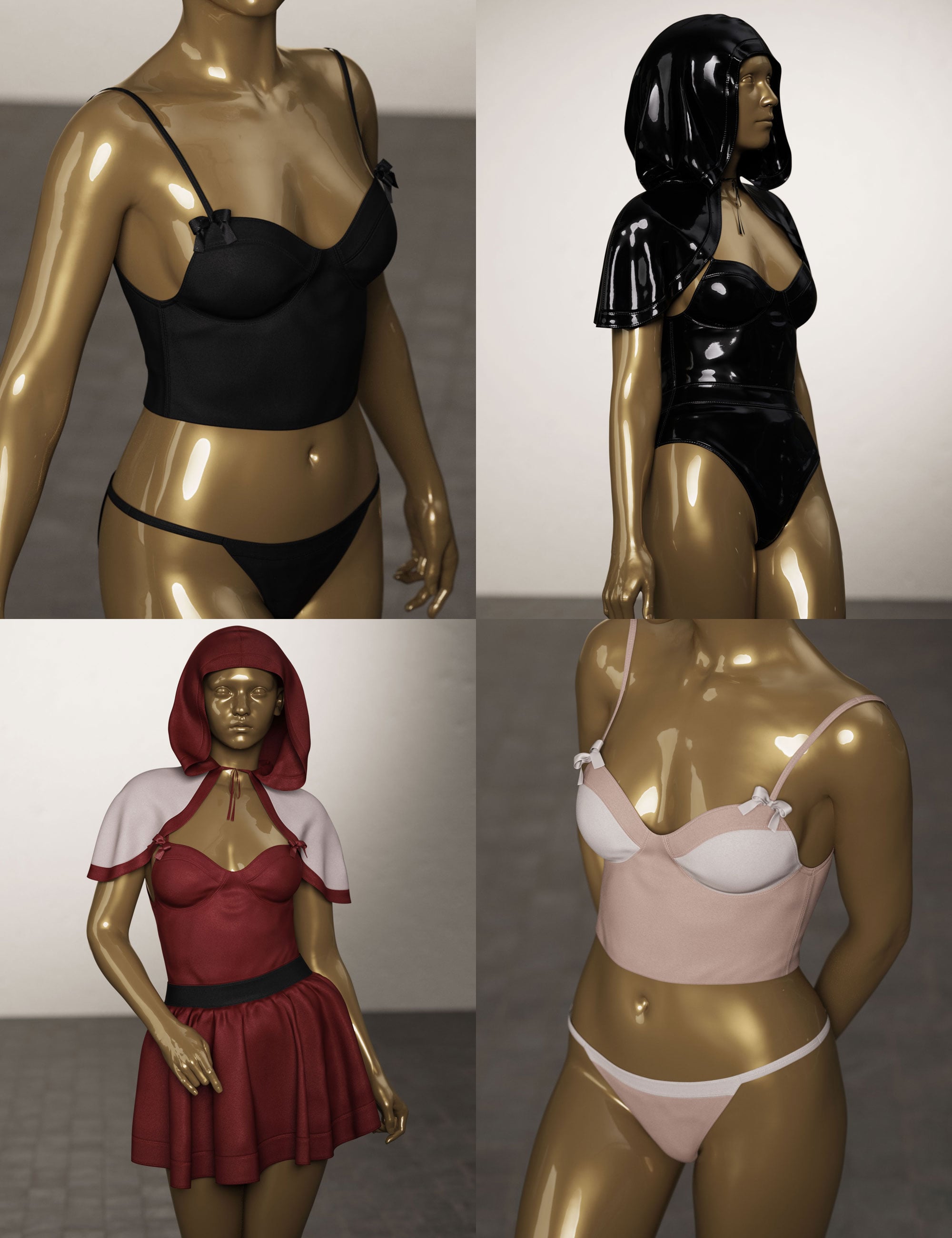 dForce Festive Style Lingerie for Genesis 9 by: outoftouch, 3D Models by Daz 3D