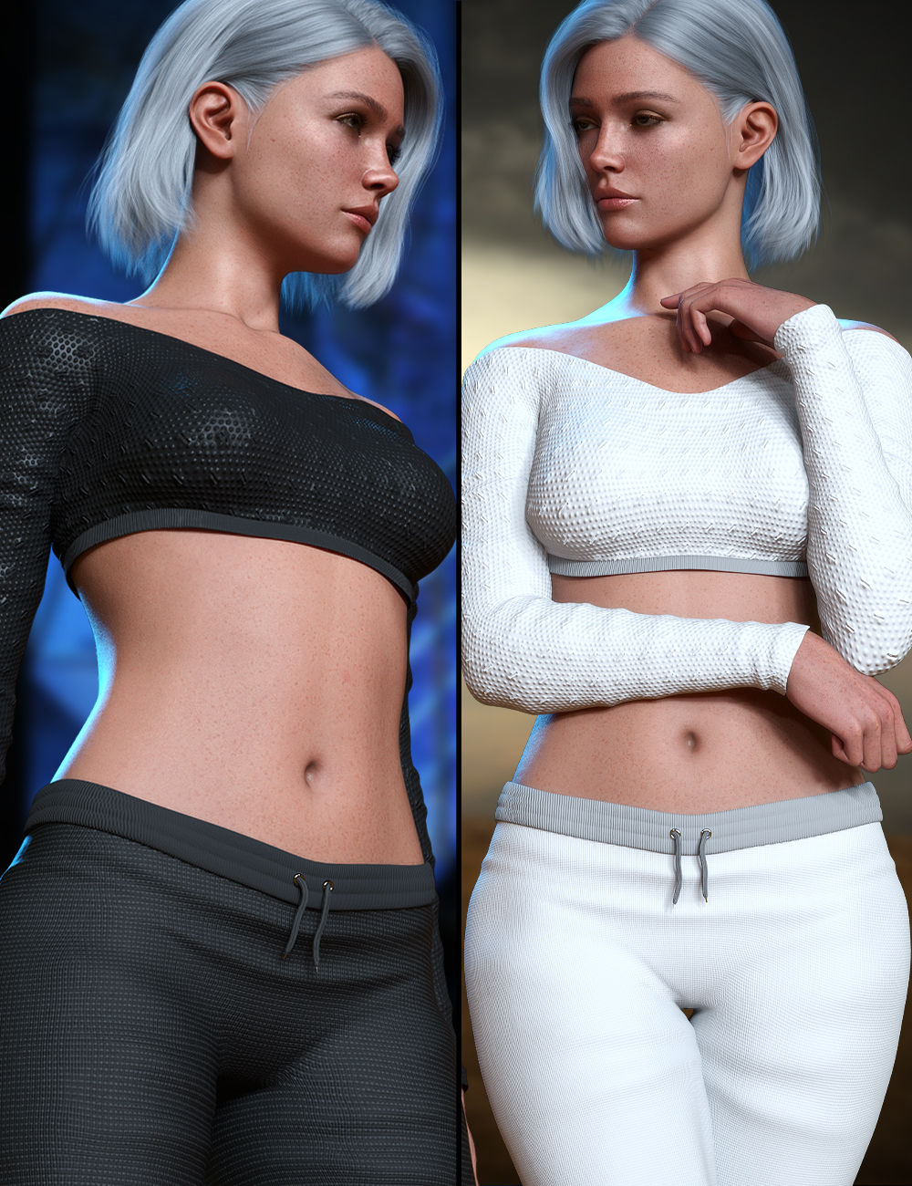 Sultry Flow Outfit Set for Genesis 9 by: MytilusProShot, 3D Models by Daz 3D
