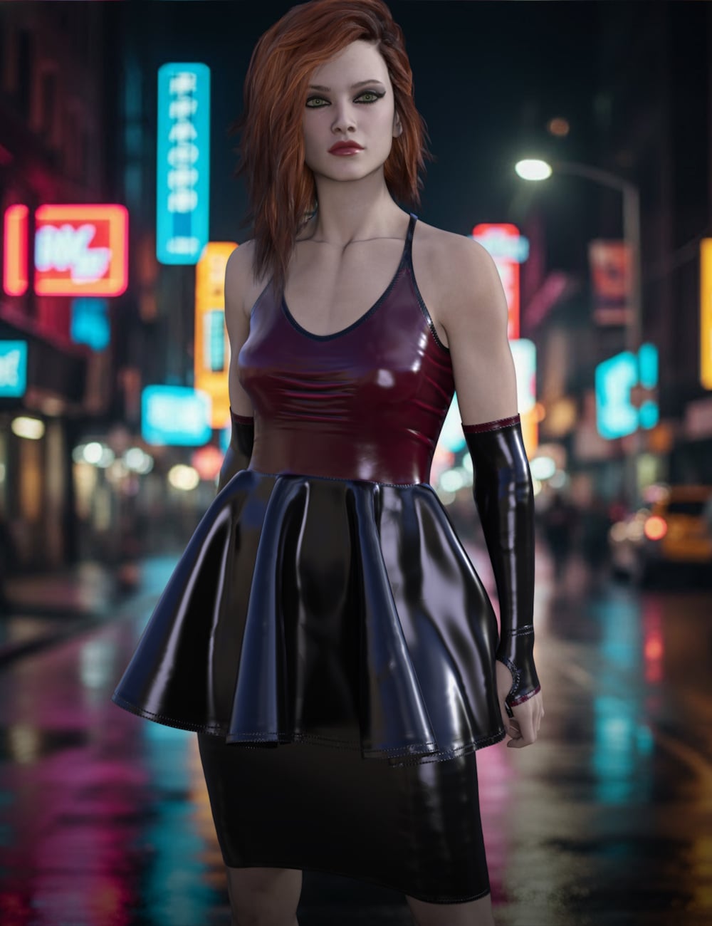 dForce Vamp and Varnish for Genesis 9 and 8 Female by: ~Wolfie~, 3D Models by Daz 3D