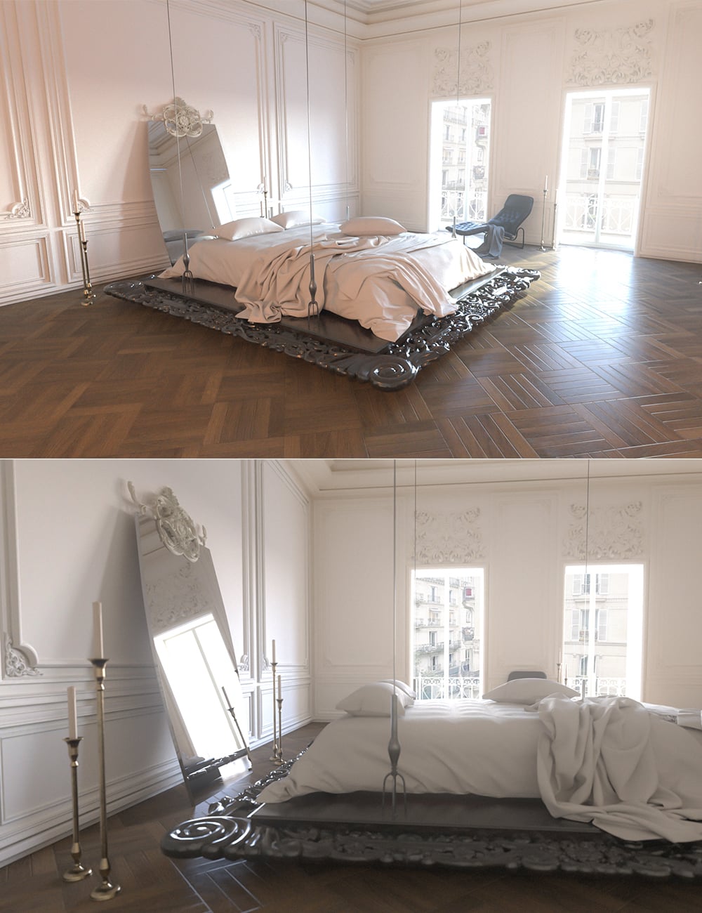 Polish Baroque Bedroom by: Polish, 3D Models by Daz 3D