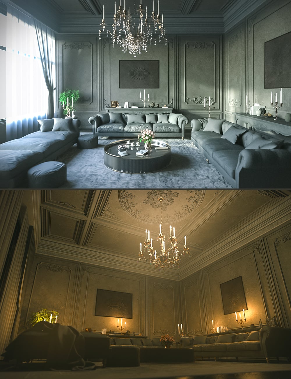 Polish Baroque Living Room by: Polish, 3D Models by Daz 3D