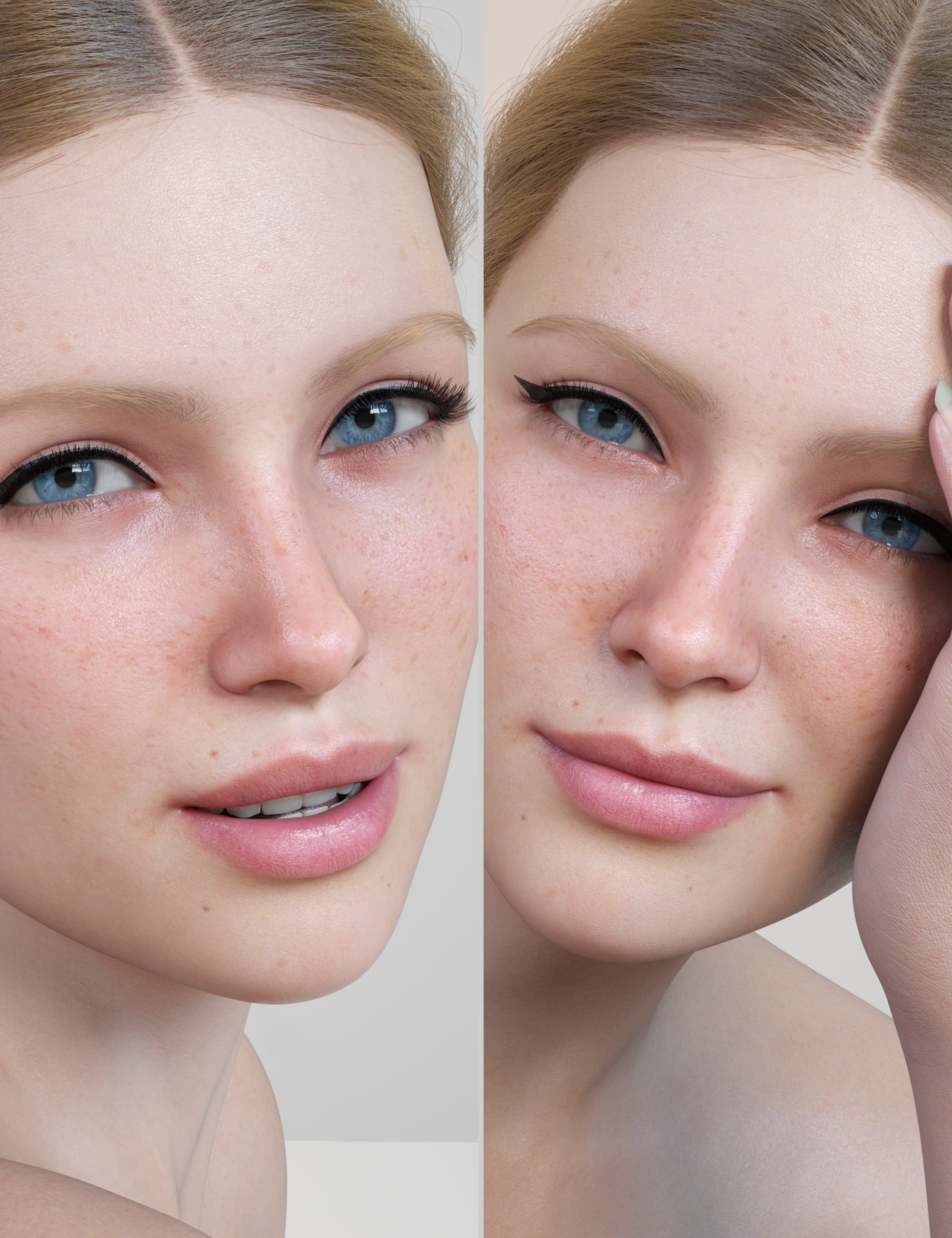 Z Face Library Smiles Expressions for Genesis 9 by: Zeddicuss, 3D Models by Daz 3D