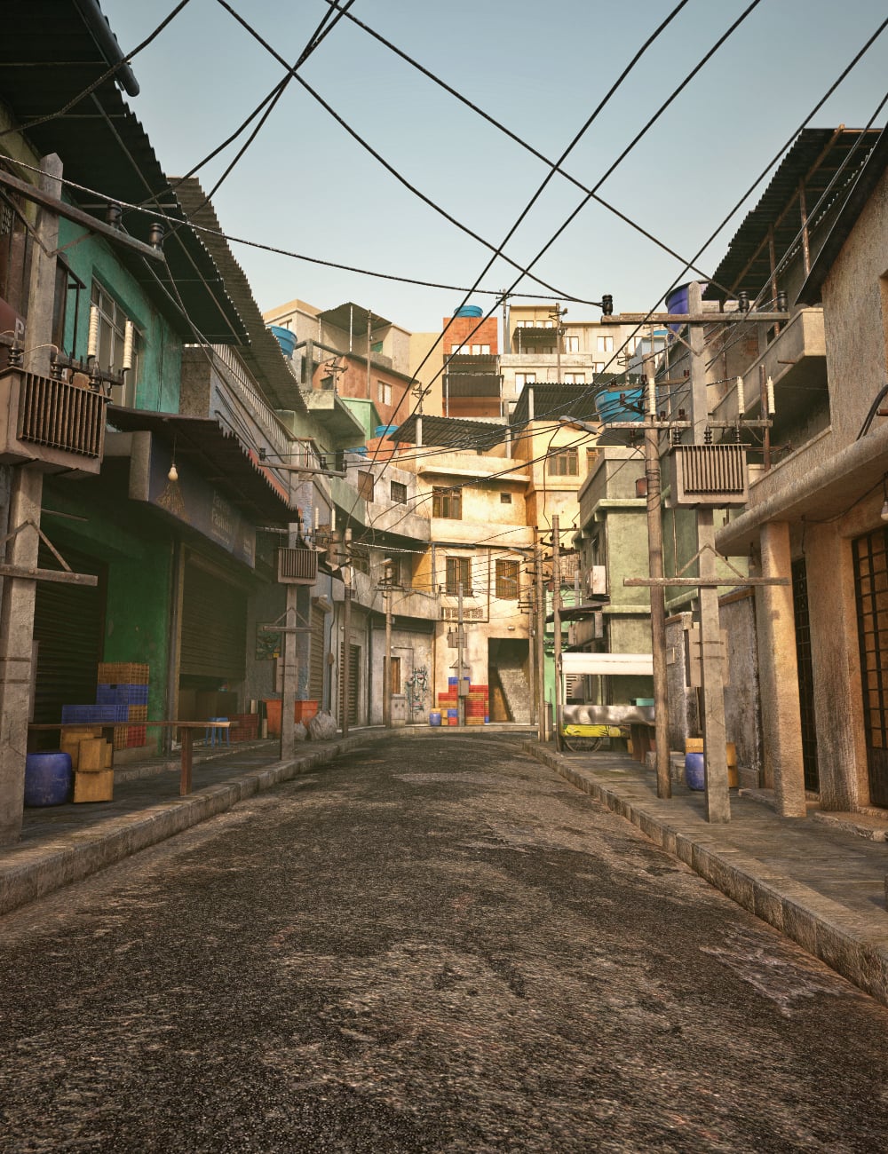 XI Favela Street by: Xivon, 3D Models by Daz 3D