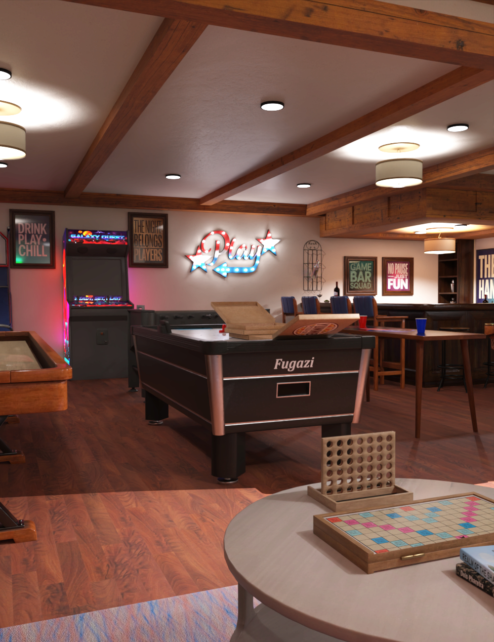 FG Basement Game Room and Bar by: IronmanFugazi1968, 3D Models by Daz 3D