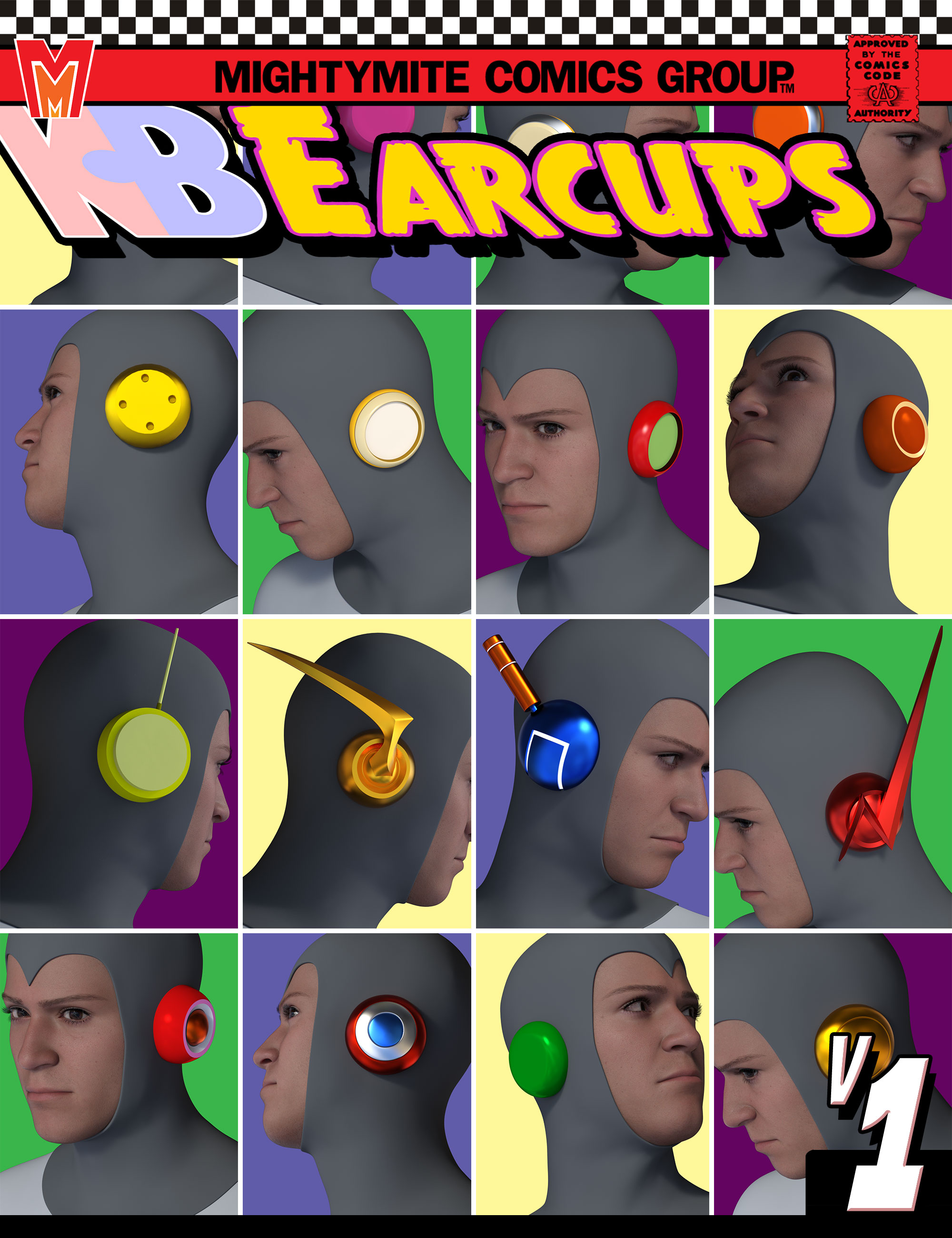 Earcups v001 MMKBProps by: MightyMite, 3D Models by Daz 3D