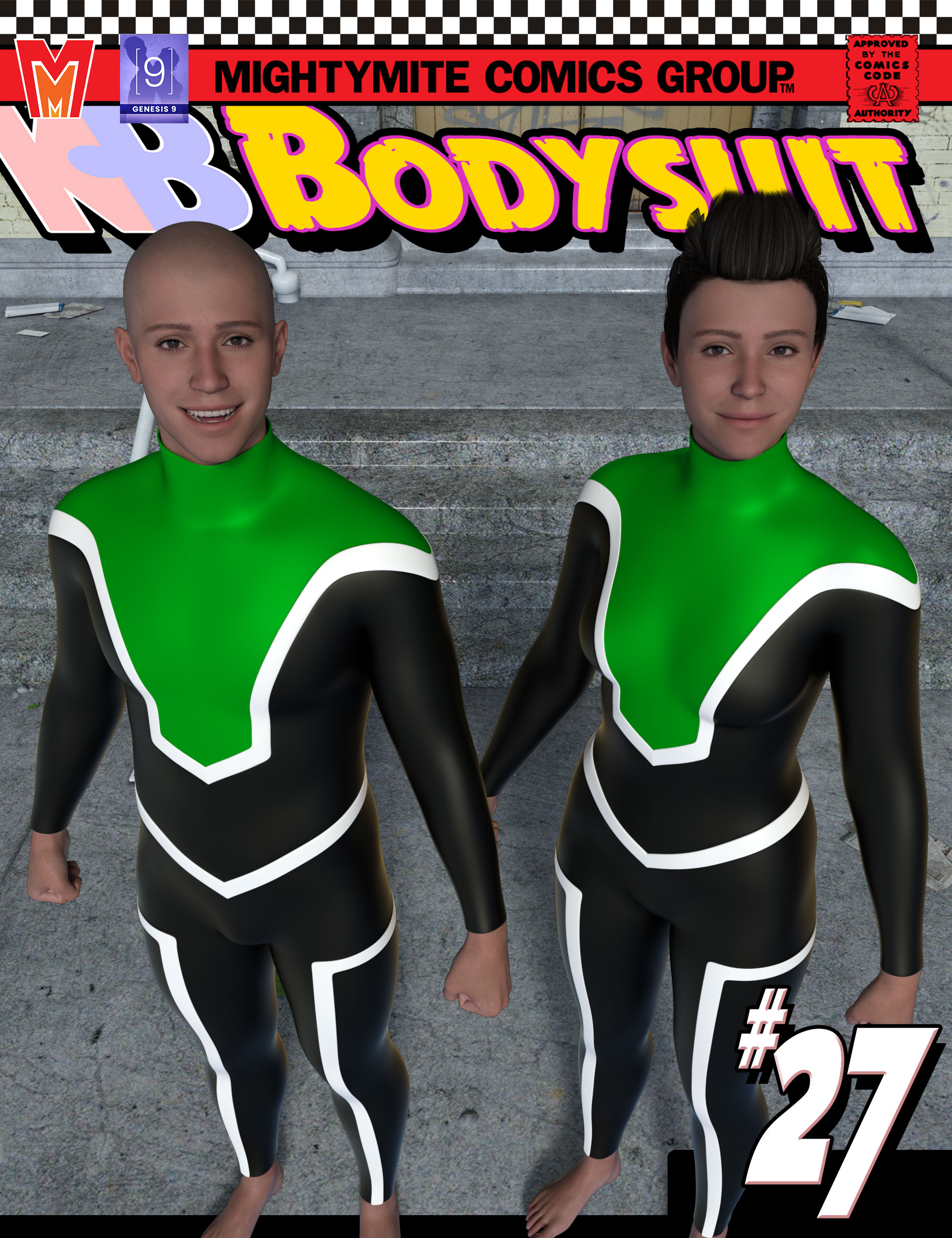 Bodysuit 027 MMKBGenesis 9 by: MightyMite, 3D Models by Daz 3D