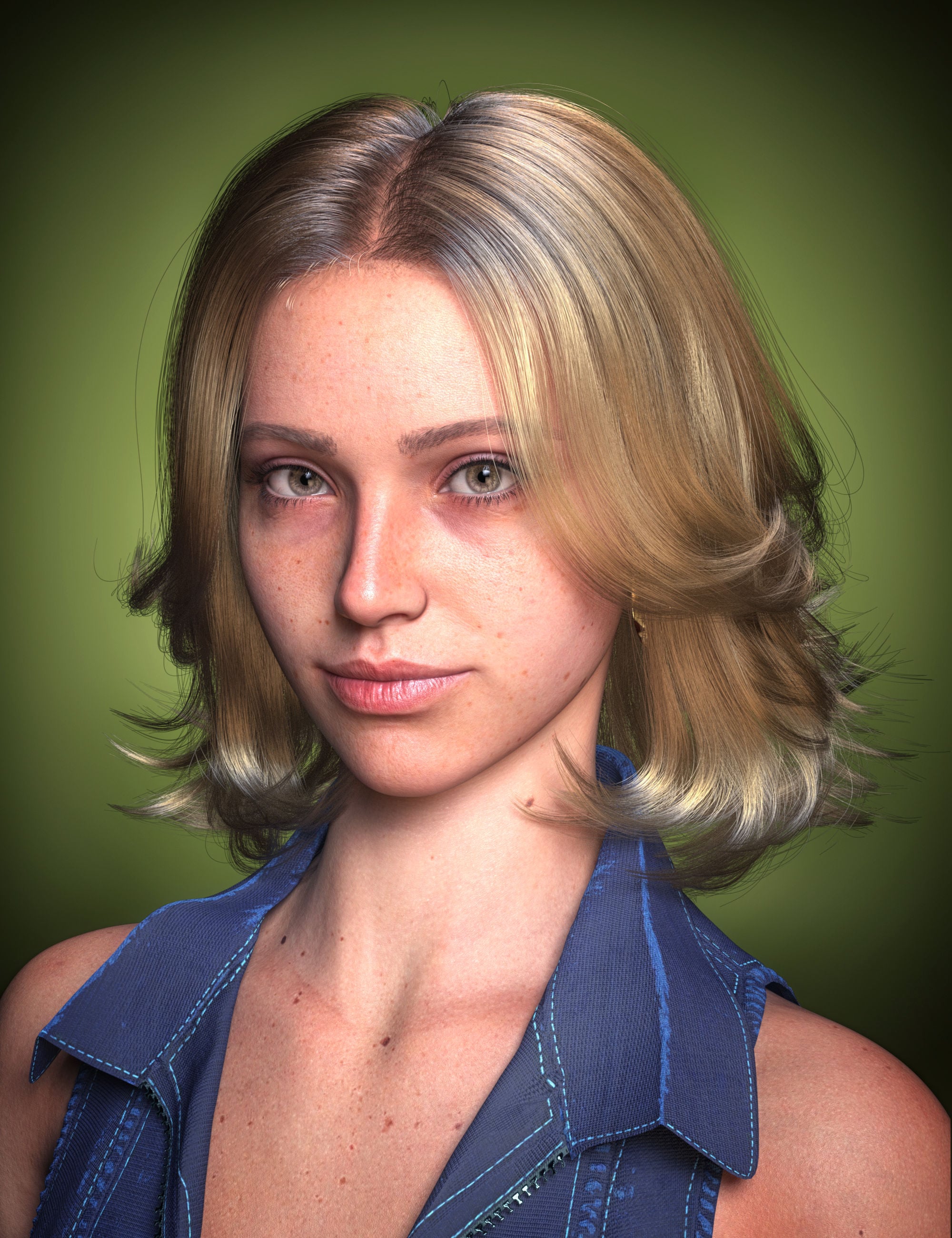dForce Strand-Based FE Breeze Short Hair for Genesis 9 by: FeSoul, 3D Models by Daz 3D