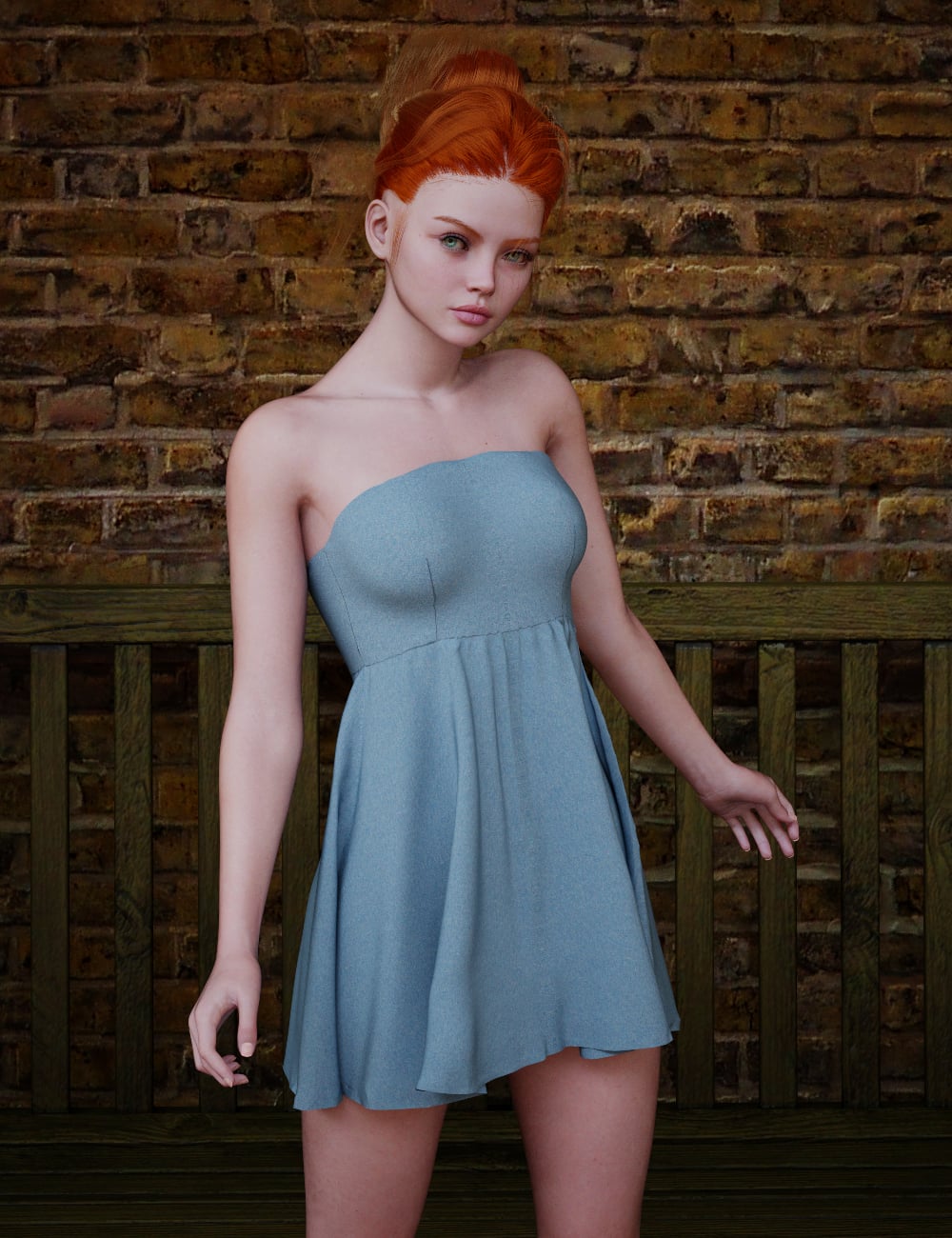 MGAB dForce Tank Dress for Genesis 9 and 8 Female by: MarcosGAB, 3D Models by Daz 3D