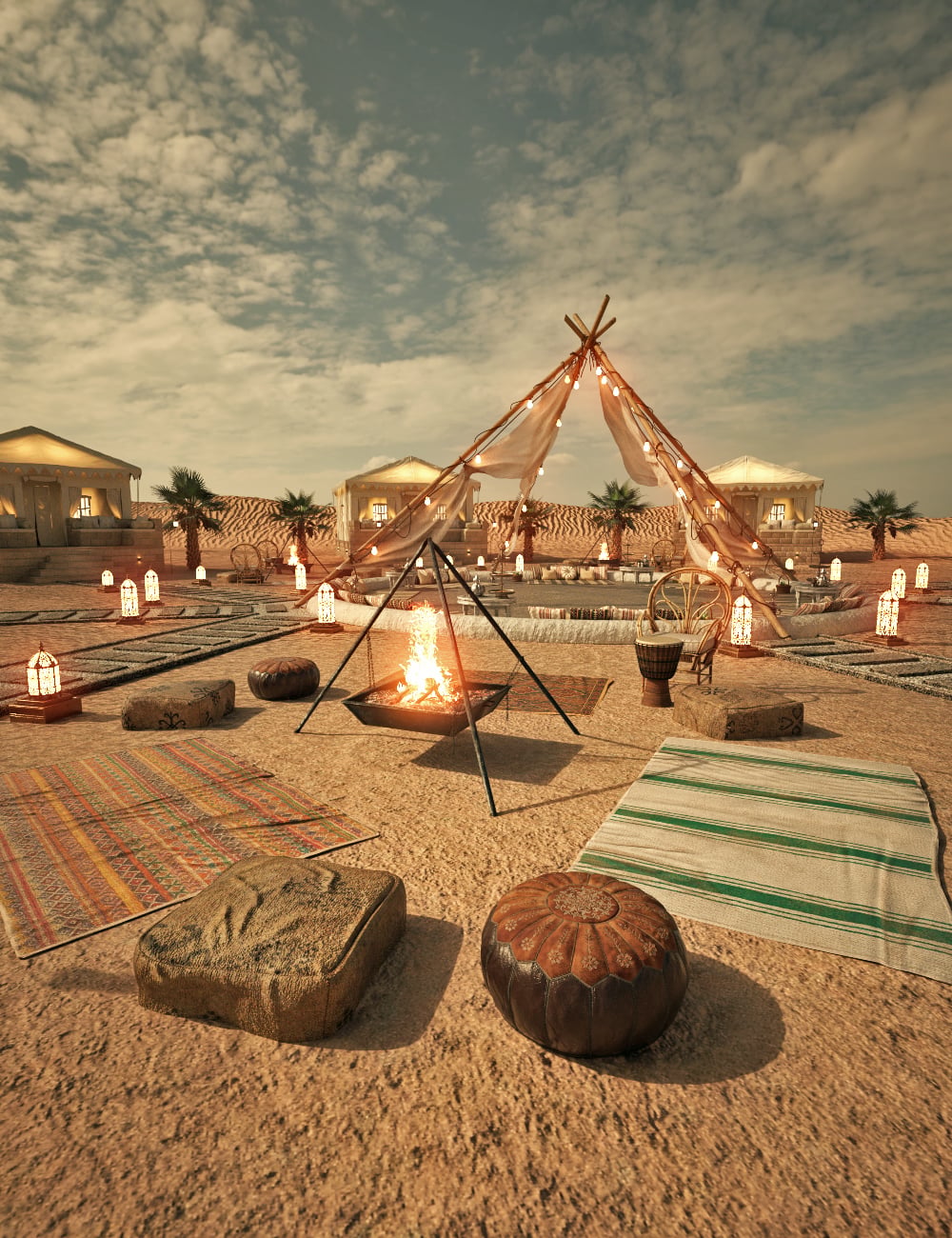 XI Desert Safari Camp by: Xivon, 3D Models by Daz 3D