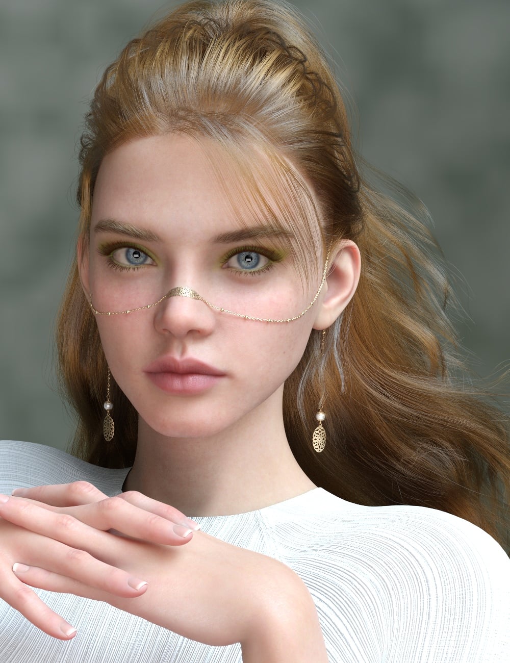 L3D Quick Click Half UP Ponytail Styles by: LUNA3D, 3D Models by Daz 3D