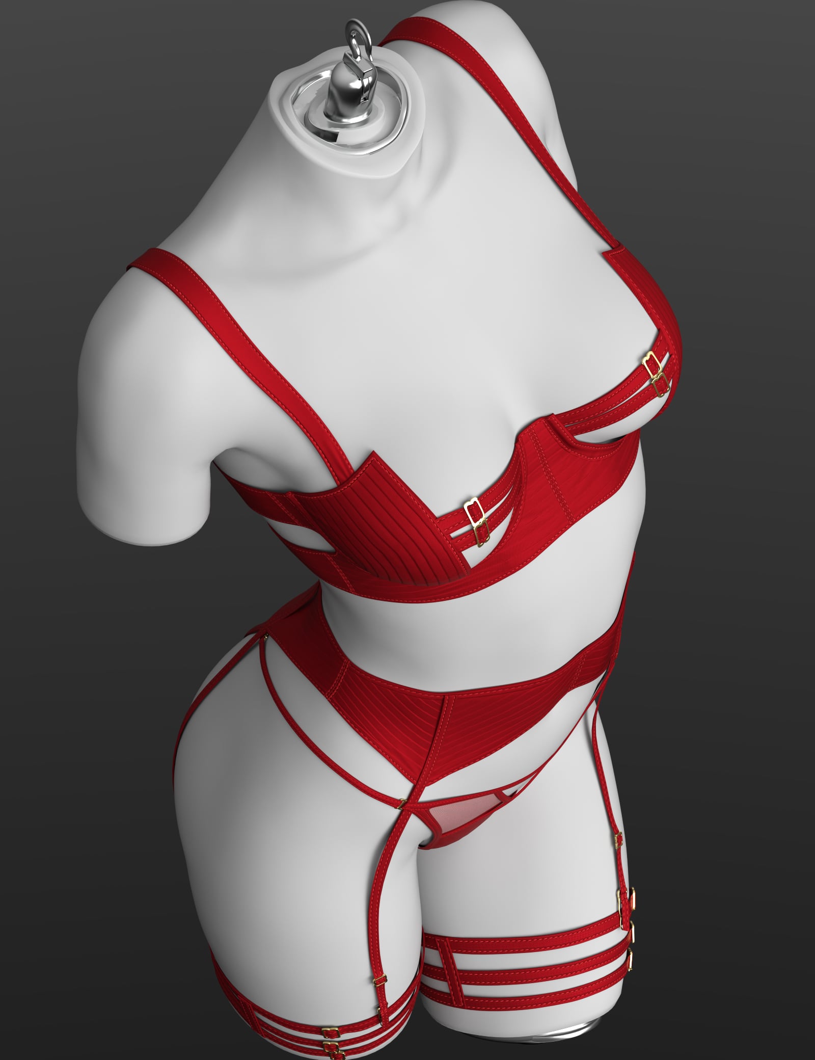X-Fashion Dark Caress Lingerie Set for Genesis 9 Feminine by: xtrart-3d, 3D Models by Daz 3D