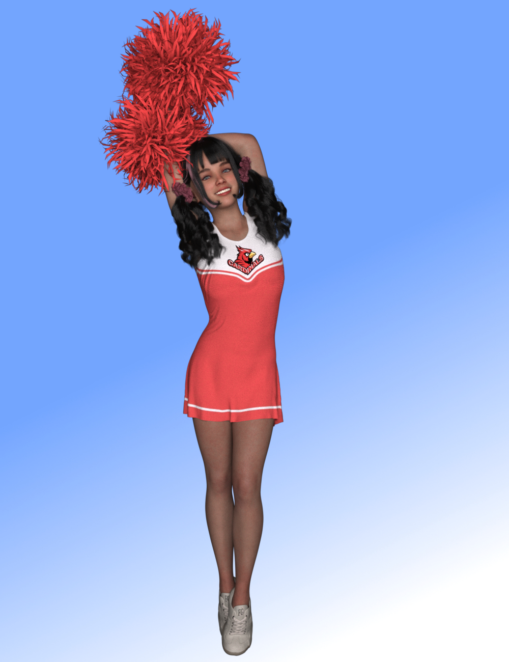 FG dForce Cheer Girl Outfit by: IronmanFugazi1968, 3D Models by Daz 3D