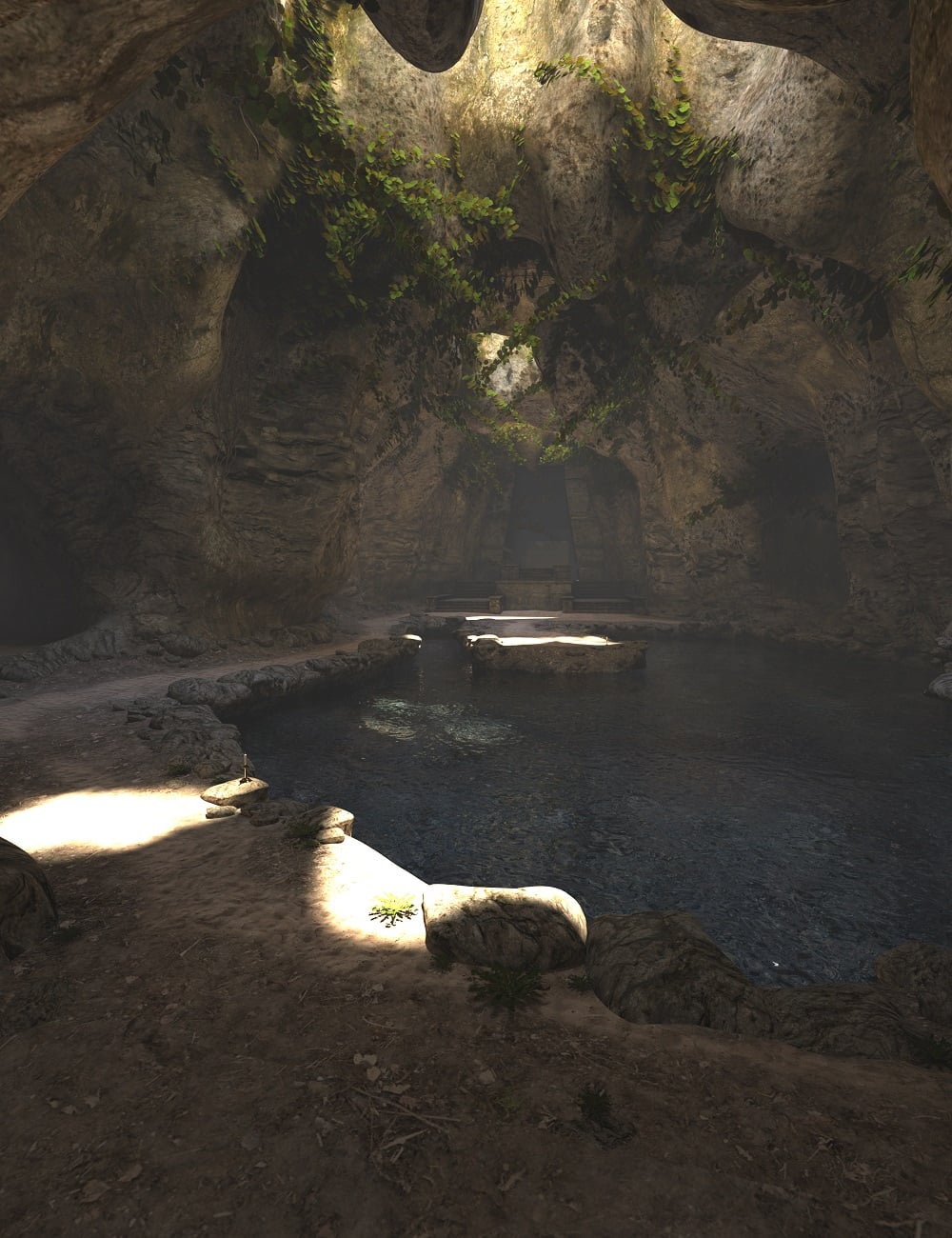 PW Cave Tomb by: PW Productions, 3D Models by Daz 3D