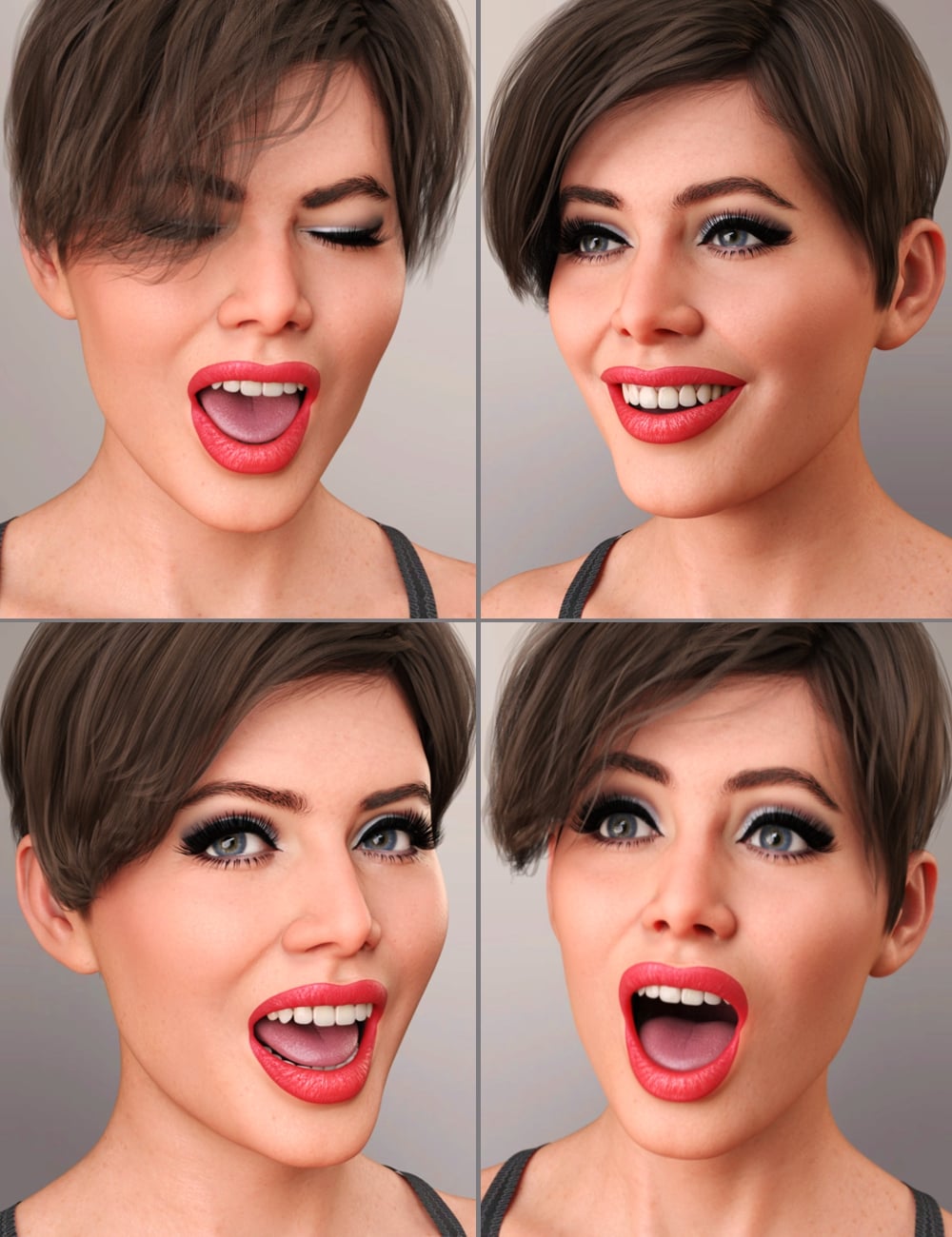 Riskiest Expressions for Riskiest HD by: AlFan, 3D Models by Daz 3D