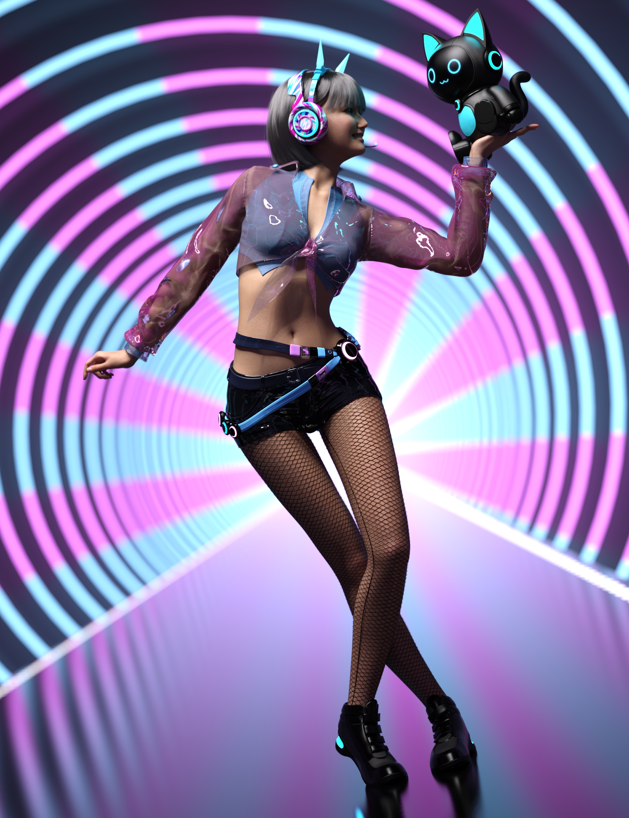 Nekomatrix for Genesis 9 by: Mada, 3D Models by Daz 3D