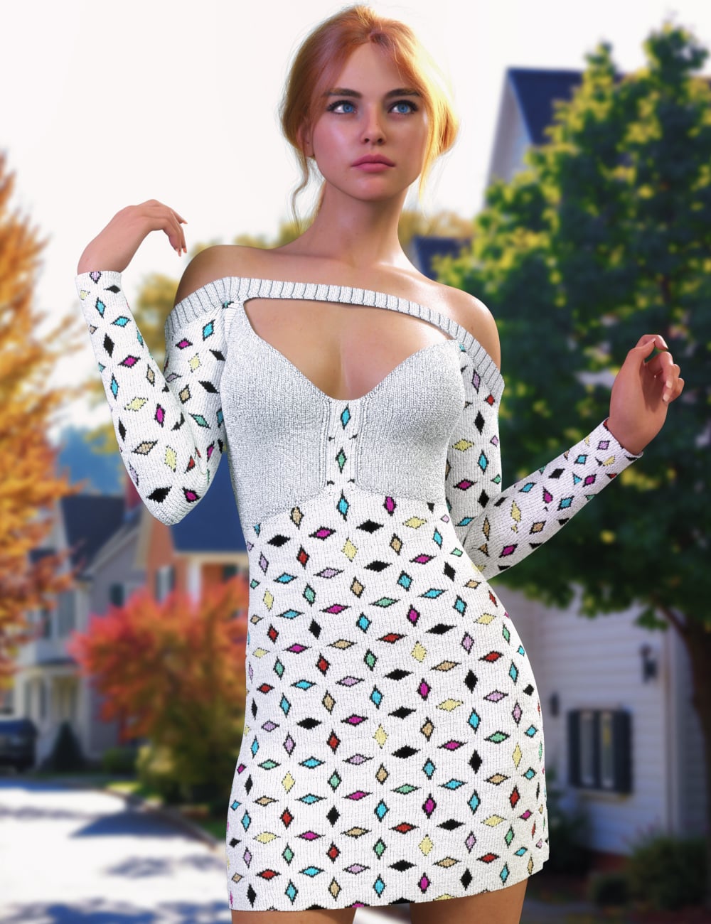 JMR dForce Molly Dress for Genesis 9 and 8 Female by: JaMaRe, 3D Models by Daz 3D