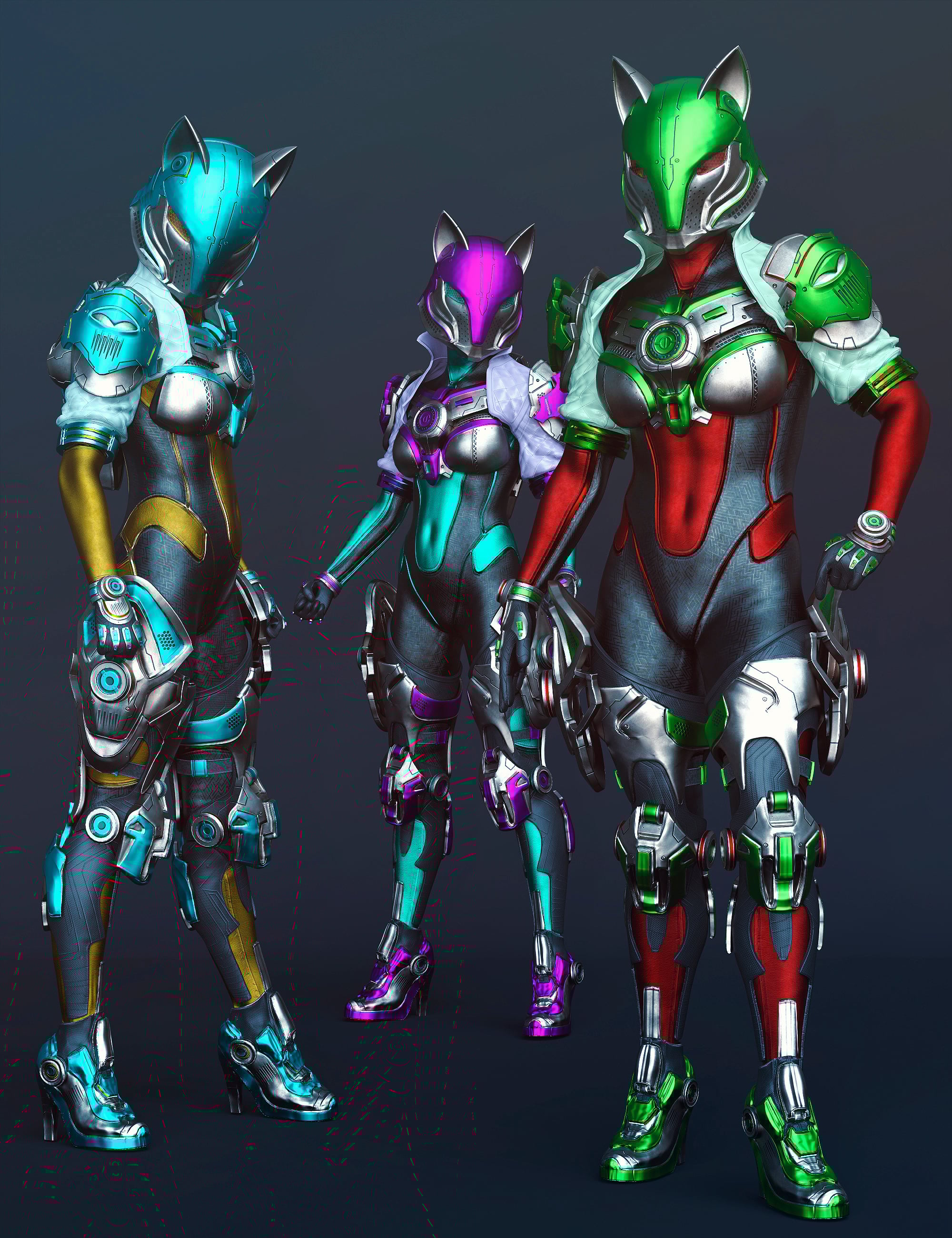 Synthra Sci-Fi Tech Suit for Genesis Texture Add-On by: fjaa3d, 3D Models by Daz 3D