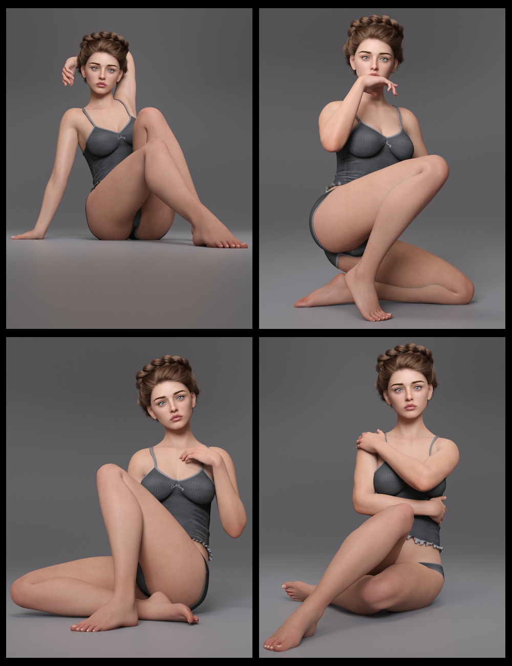 EG Lovely Poses 34 for Genesis 9 by: Ergou, 3D Models by Daz 3D