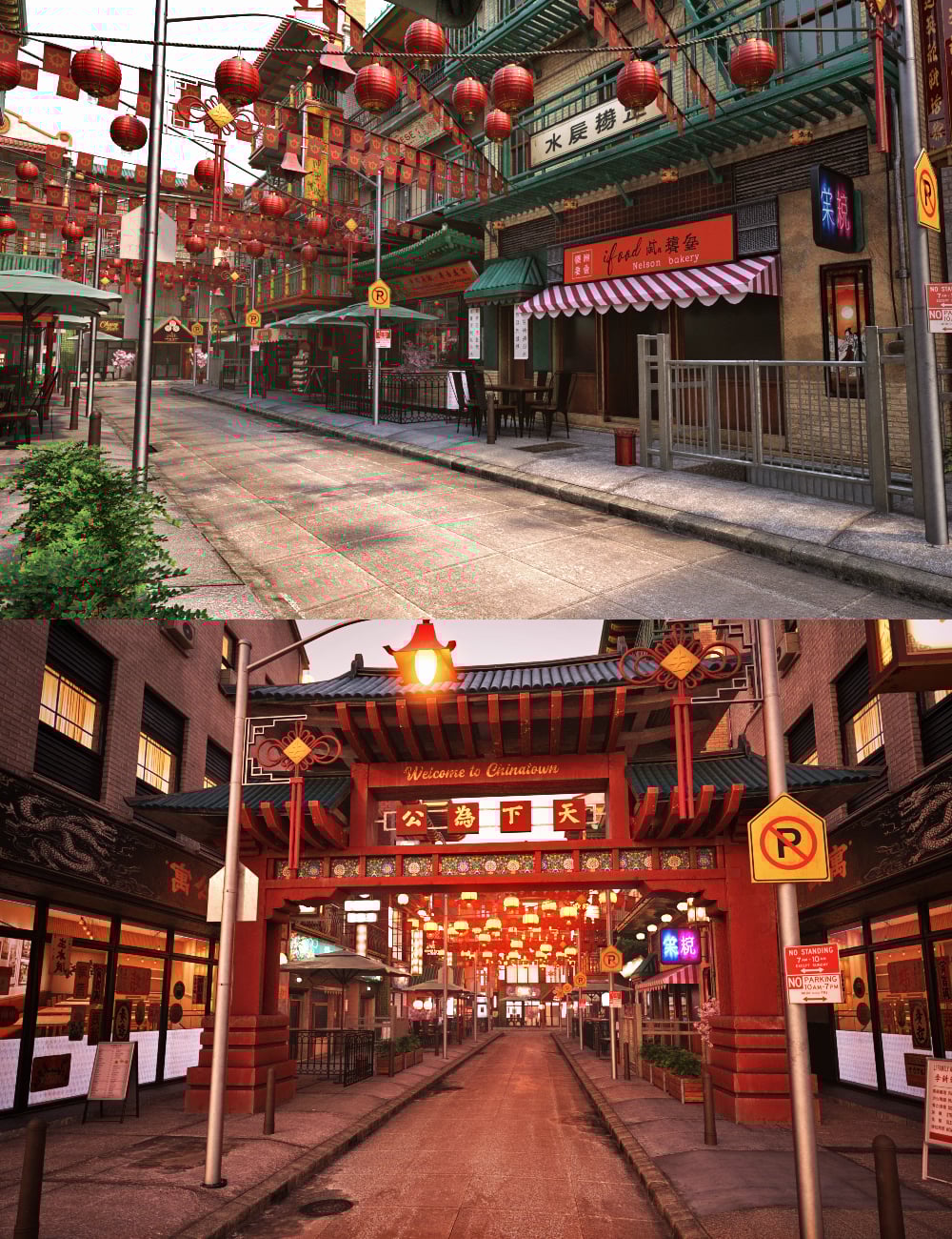 XI Chinatown Street by: Xivon, 3D Models by Daz 3D