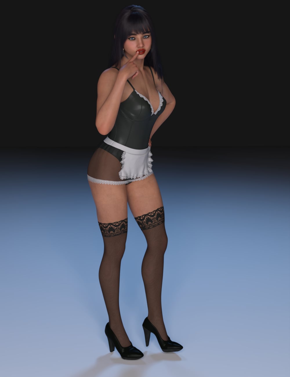 FG Sexy Maid Outfit for Genesis 9 by: IronmanFugazi1968, 3D Models by Daz 3D