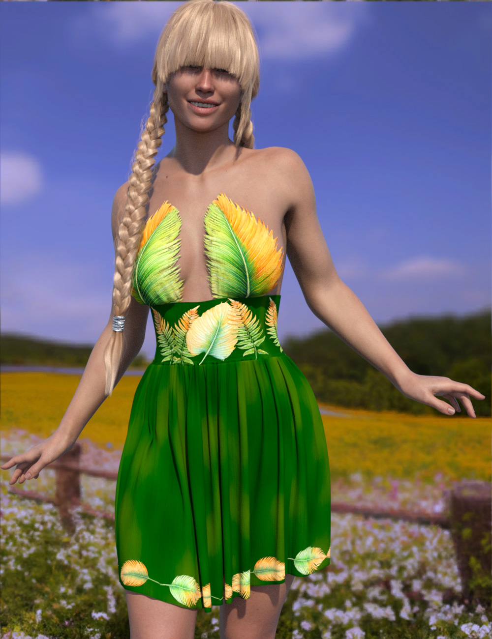 DNA dForce Banjo Mini for Genesis 9 by: Donnena, 3D Models by Daz 3D