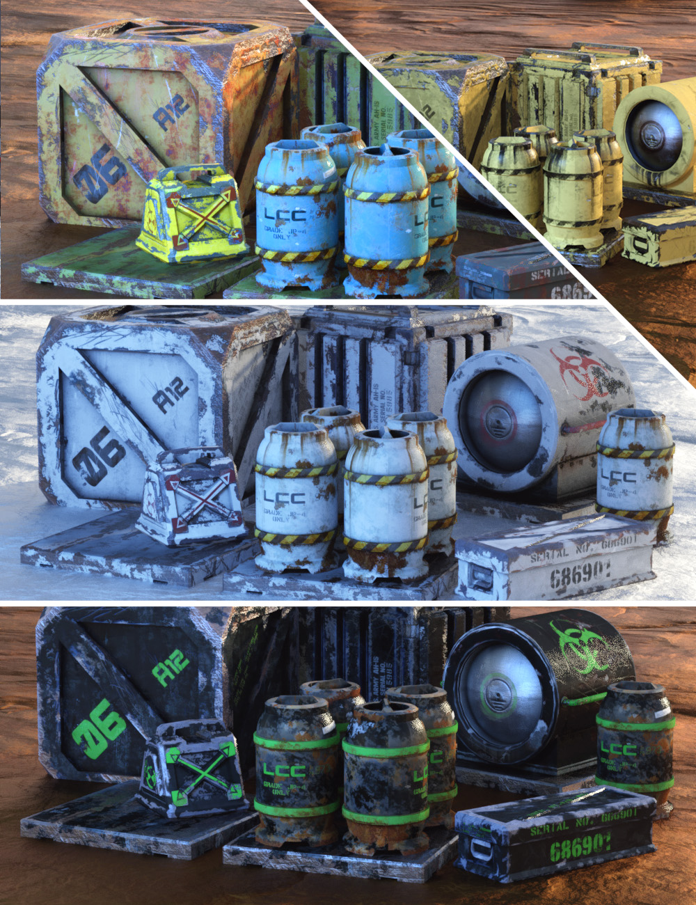 Lazarus CC Crates 2K 4K 8K Iray Quad Texture Add-On by: The Management, 3D Models by Daz 3D