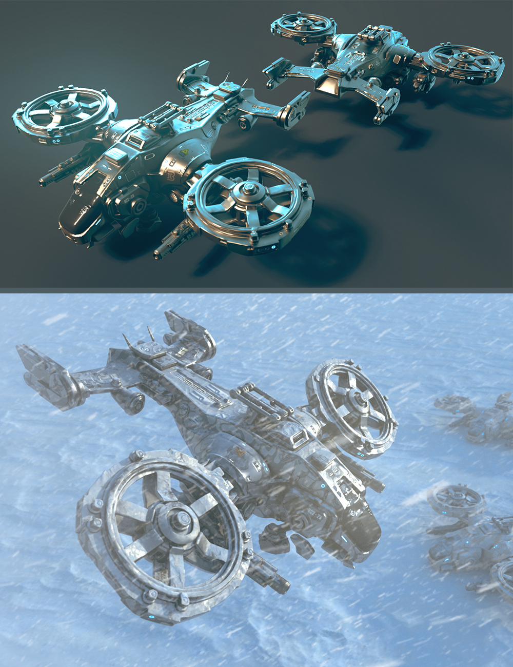 Polish Sci-Fi Attack Drone by: Polish, 3D Models by Daz 3D