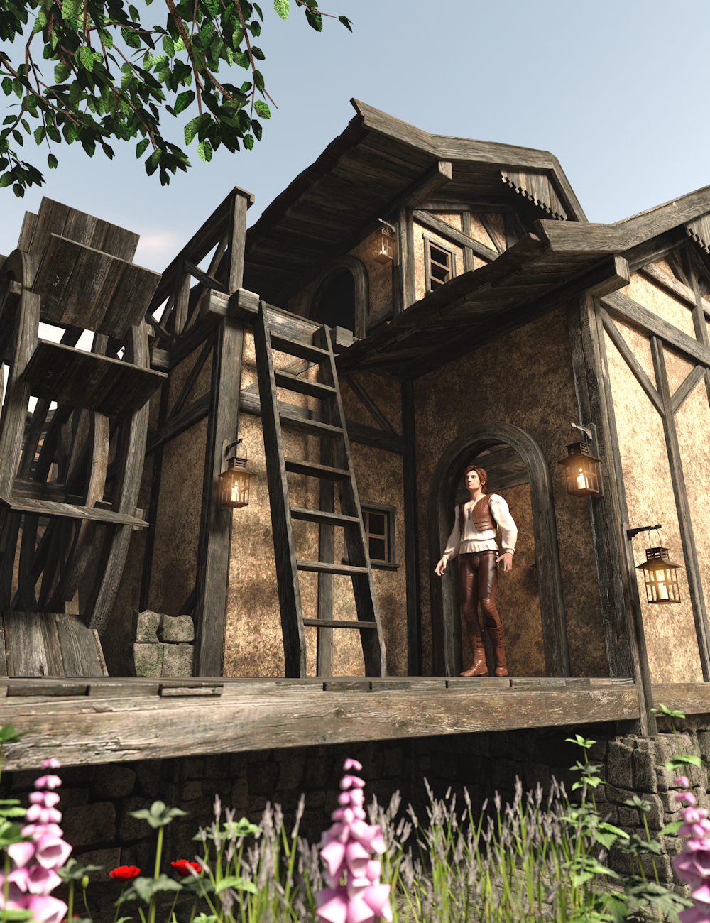 Medieval Millhouses 2 by: Enterables, 3D Models by Daz 3D