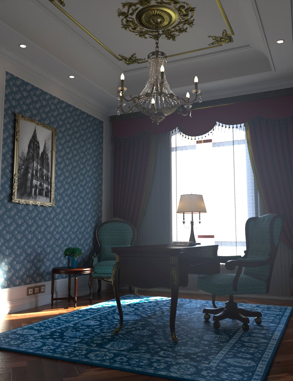 Cozy French Studio | Daz 3D
