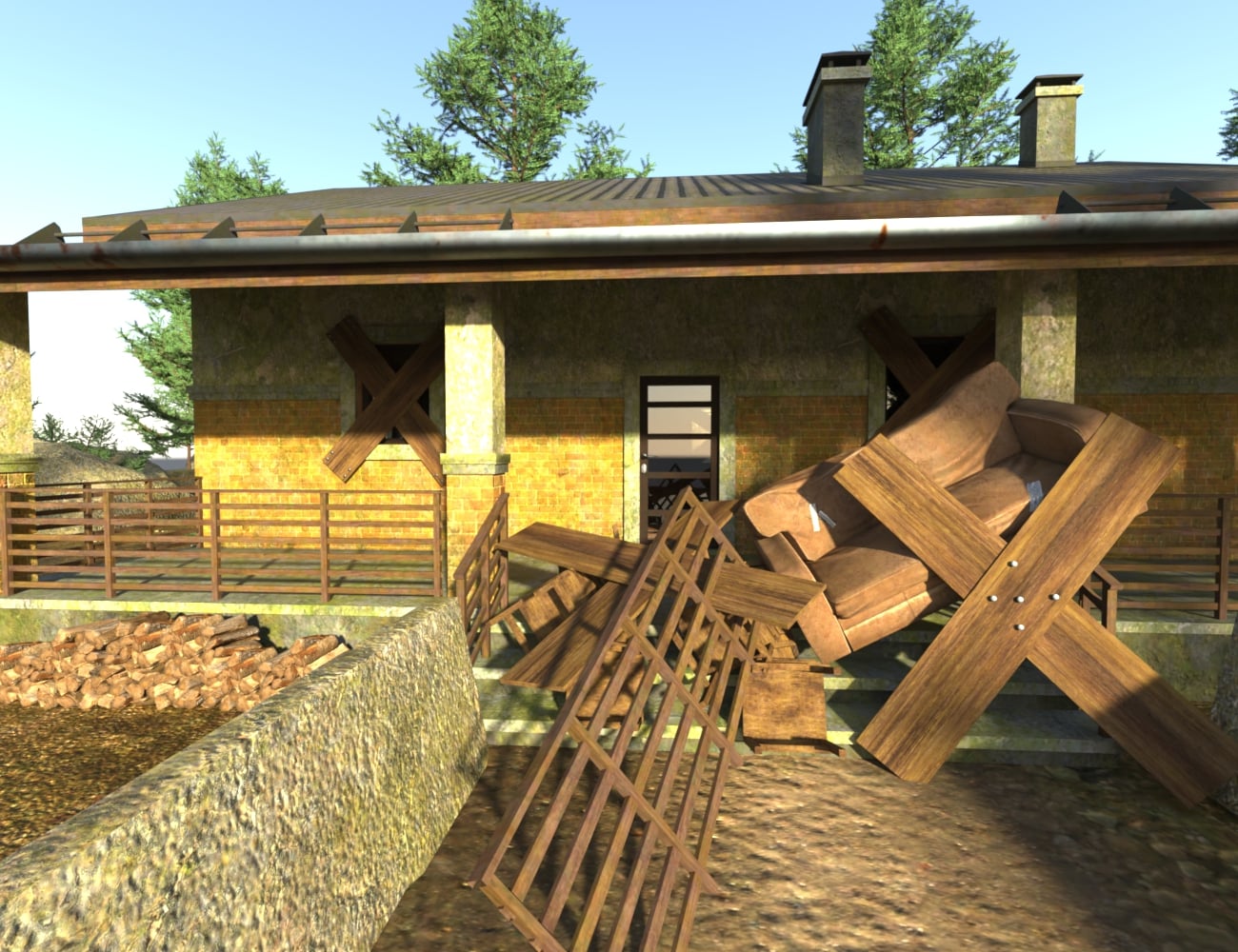 AP Post-Apocalyptic Park Ranger Office | Daz 3D