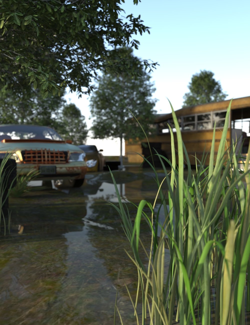 AP Post-Apocalyptic Cars Prop Set by: AcharyaPolina, 3D Models by Daz 3D