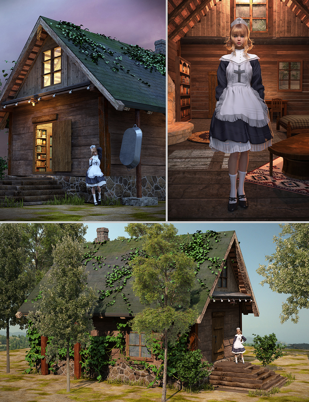 MB Forest Cabin by: Magic Brush, 3D Models by Daz 3D