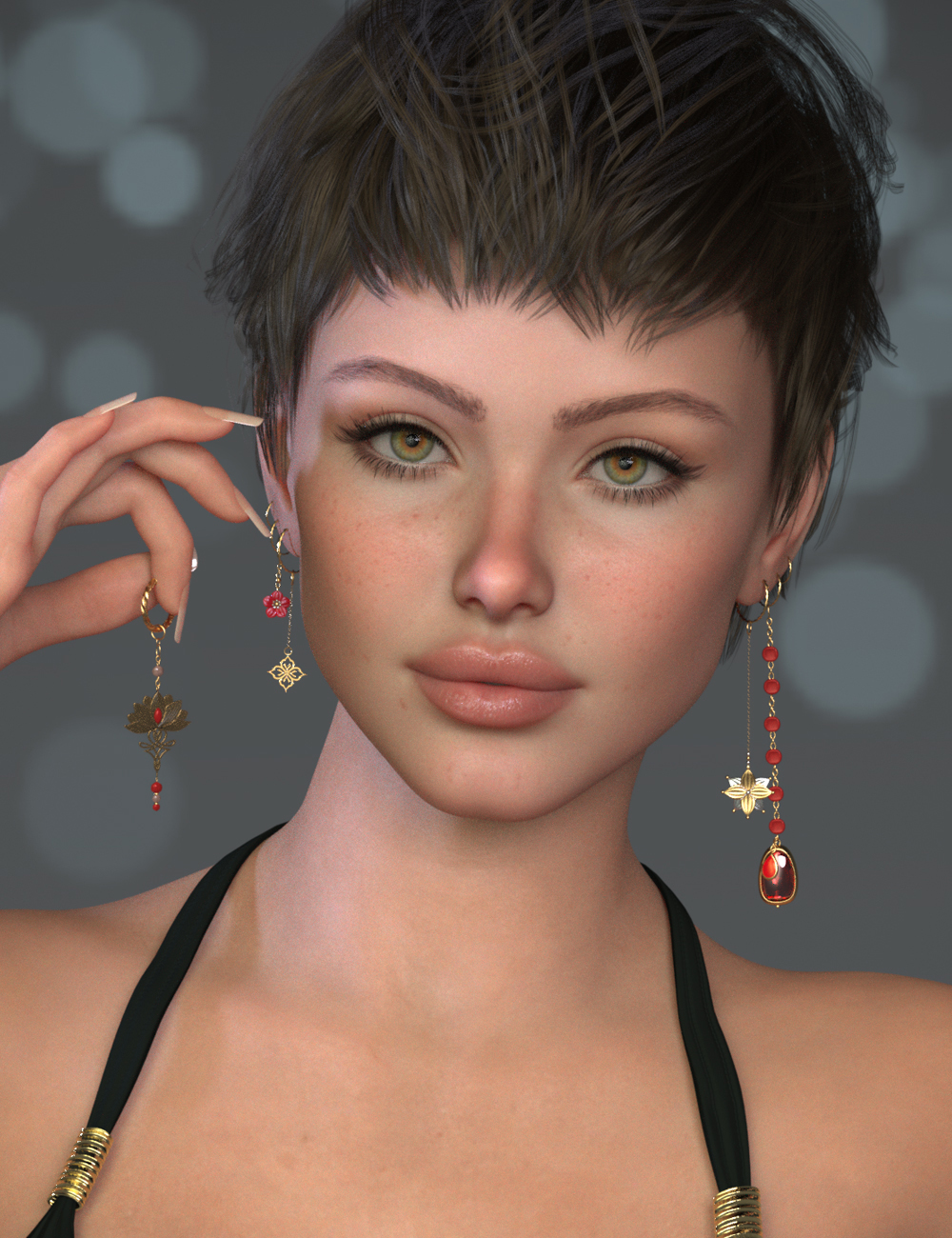 Cocktail Hour: Cherry Charmers Jewelry Set 3 for Genesis 9 by: SWAM, 3D Models by Daz 3D