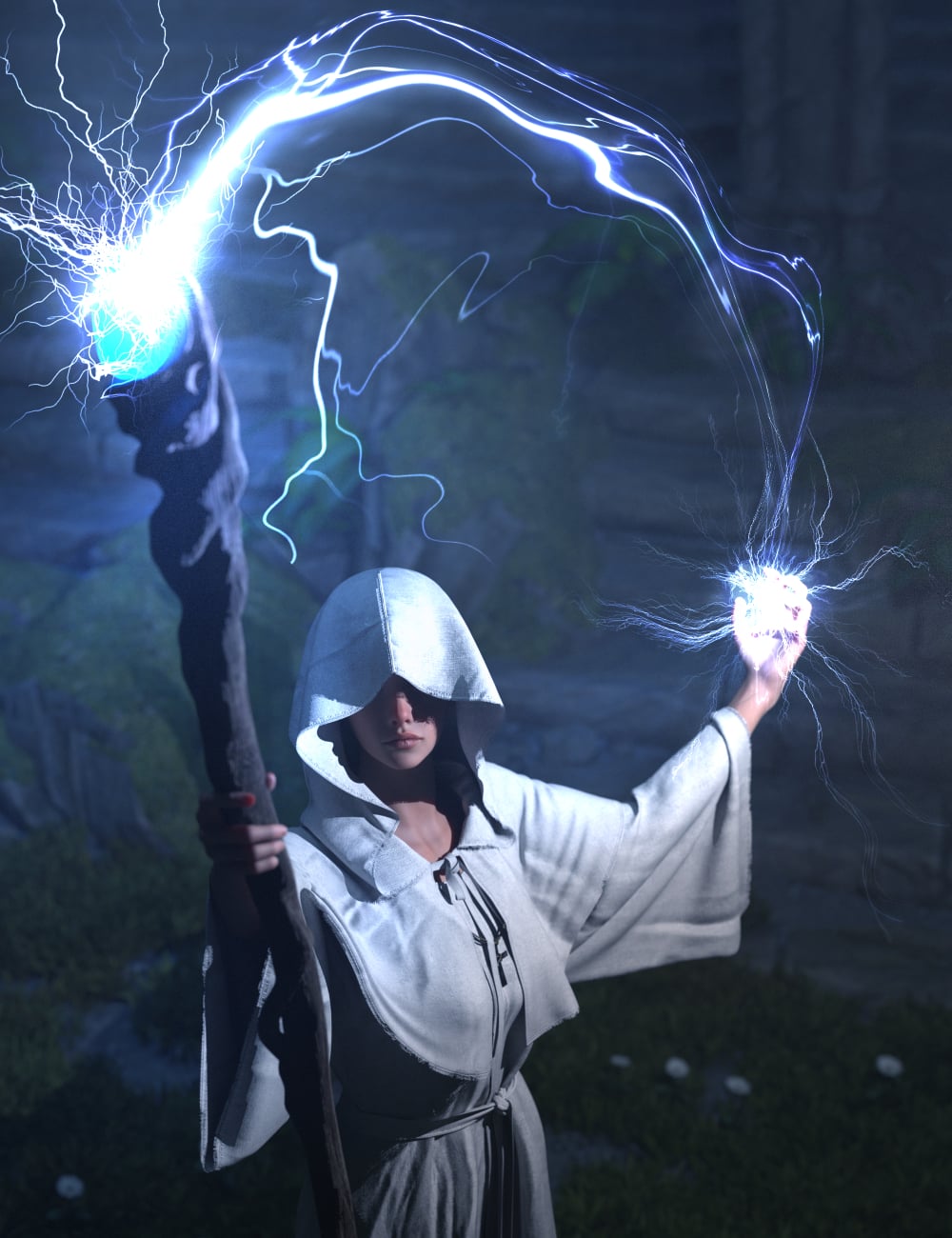 dForce Lala Mage Outfit for Genesis 9 by: Lala-Rabbit, 3D Models by Daz 3D