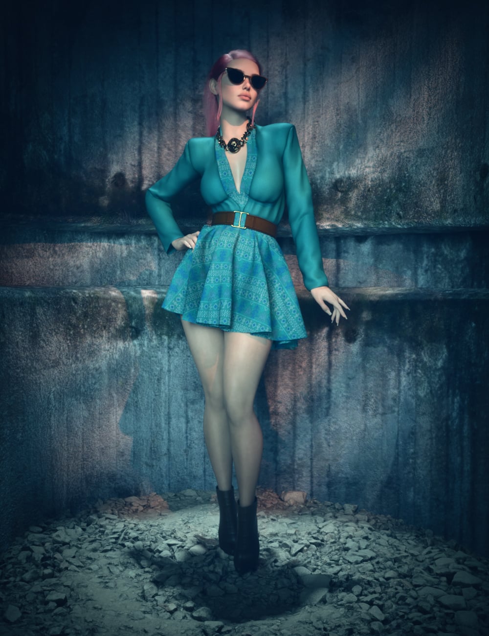 Light Box Grungy Room 3 by: Dreamlight, 3D Models by Daz 3D