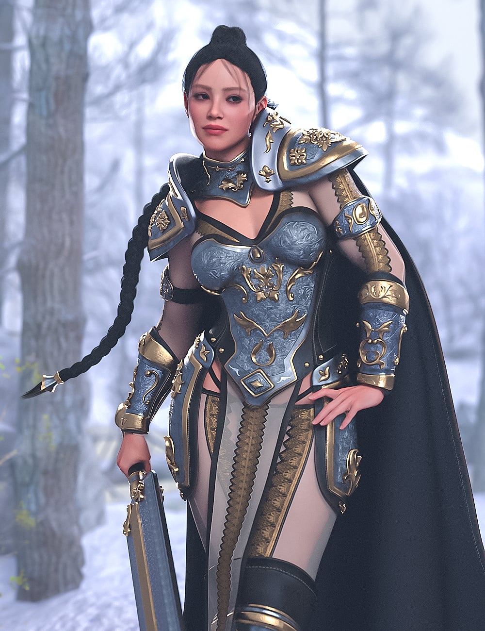 Valorias Plate Fantasy Armor for Genesis 8, 8.1 & 9 Females by: Val3dartbiuzpharb, 3D Models by Daz 3D