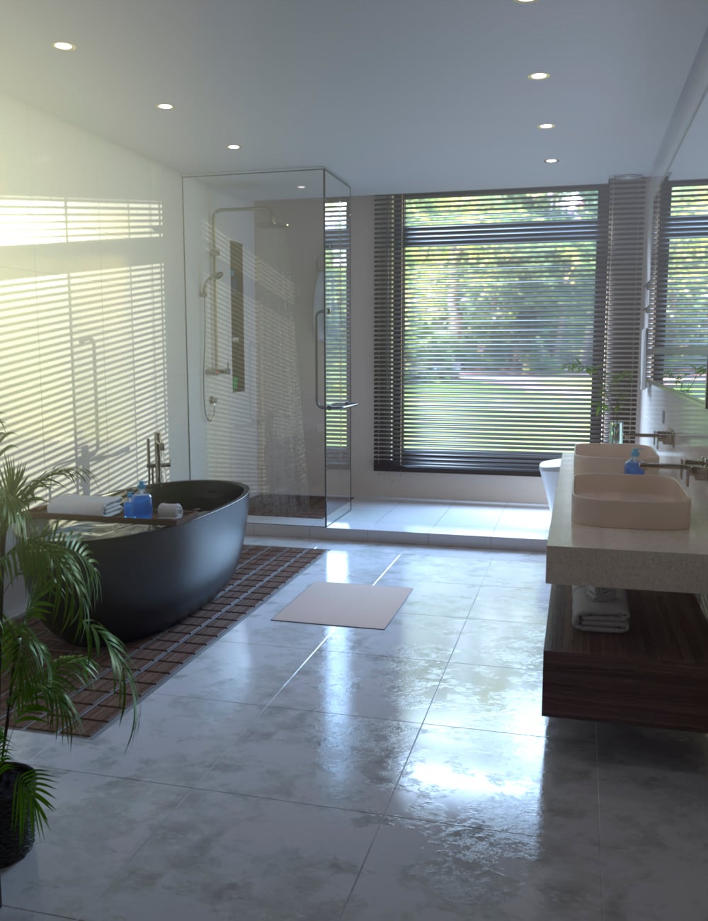 Elegant Freshuminous Bathroom by: Human, 3D Models by Daz 3D
