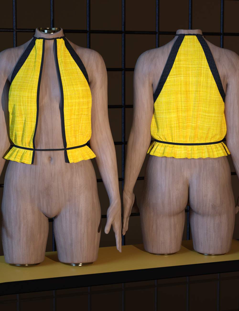 3DLoki dForce Tease Halter Top for Genesis 9 and Genesis 8 Female by: 3DLoki, 3D Models by Daz 3D
