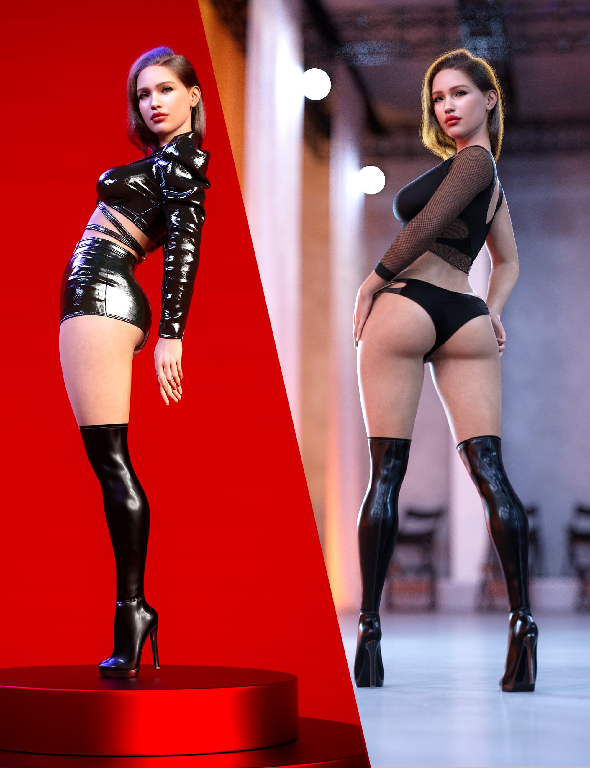 Z Petite Model Shape and Pose Mega Set for Genesis 9 and 8 Female by: Zeddicuss, 3D Models by Daz 3D
