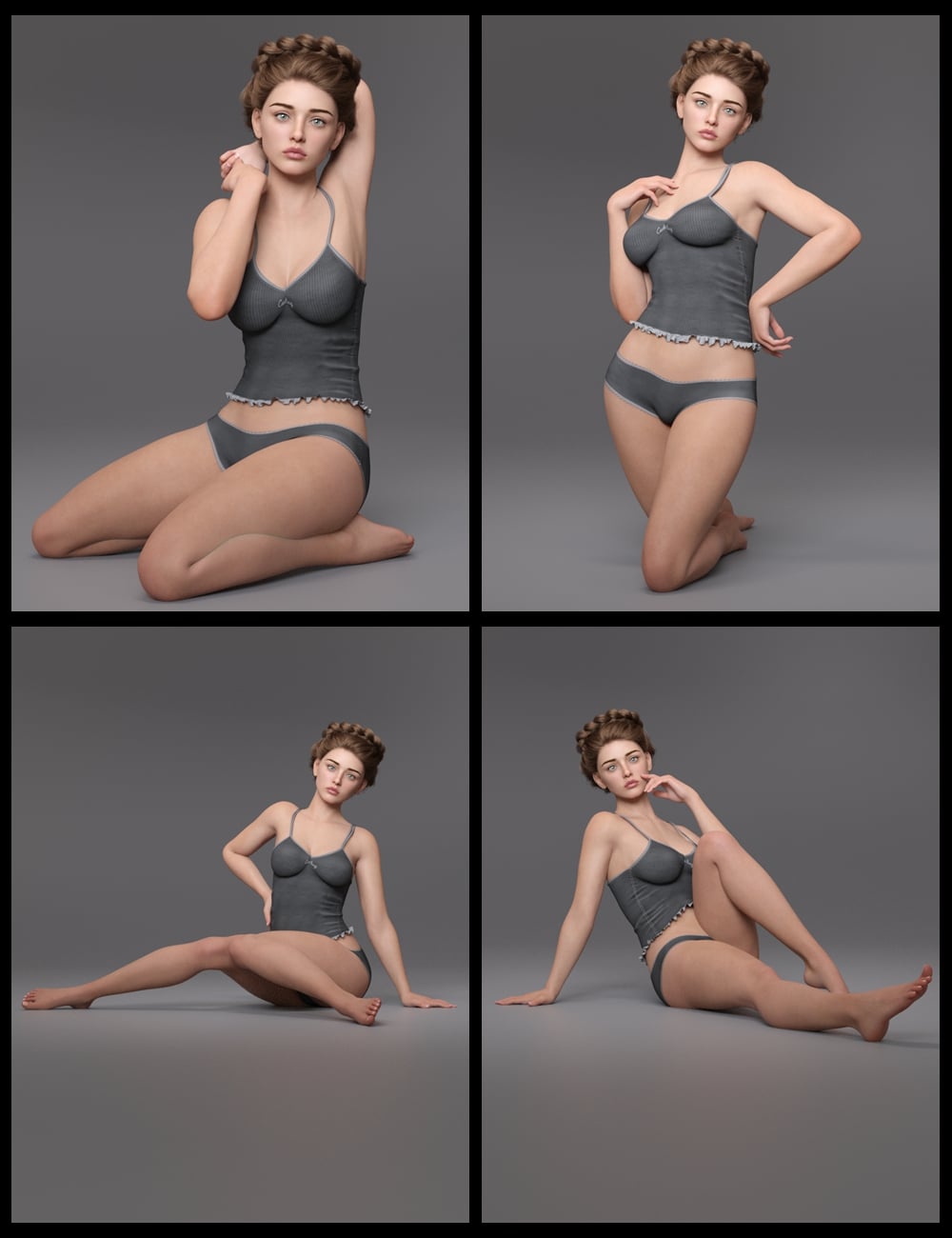 EG Lovely Poses 35 for Genesis 9 by: Ergou, 3D Models by Daz 3D