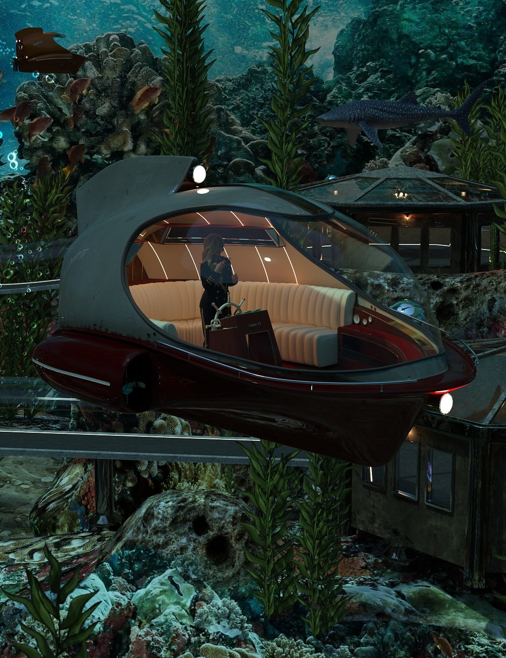 PW Submarine Oyster by: PW Productions, 3D Models by Daz 3D