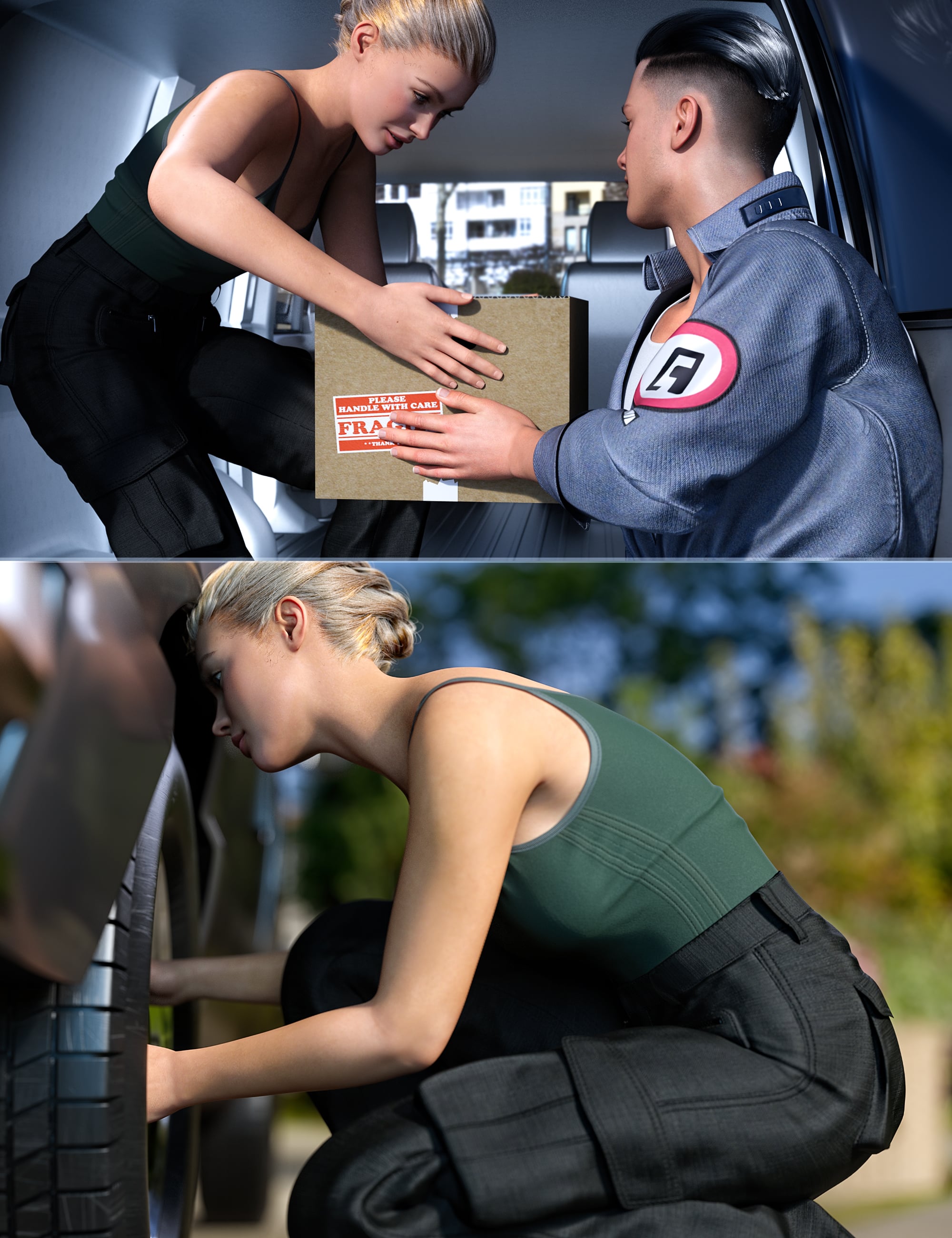 Z Everyday Van Poses for Genesis 9 by: Zeddicuss, 3D Models by Daz 3D