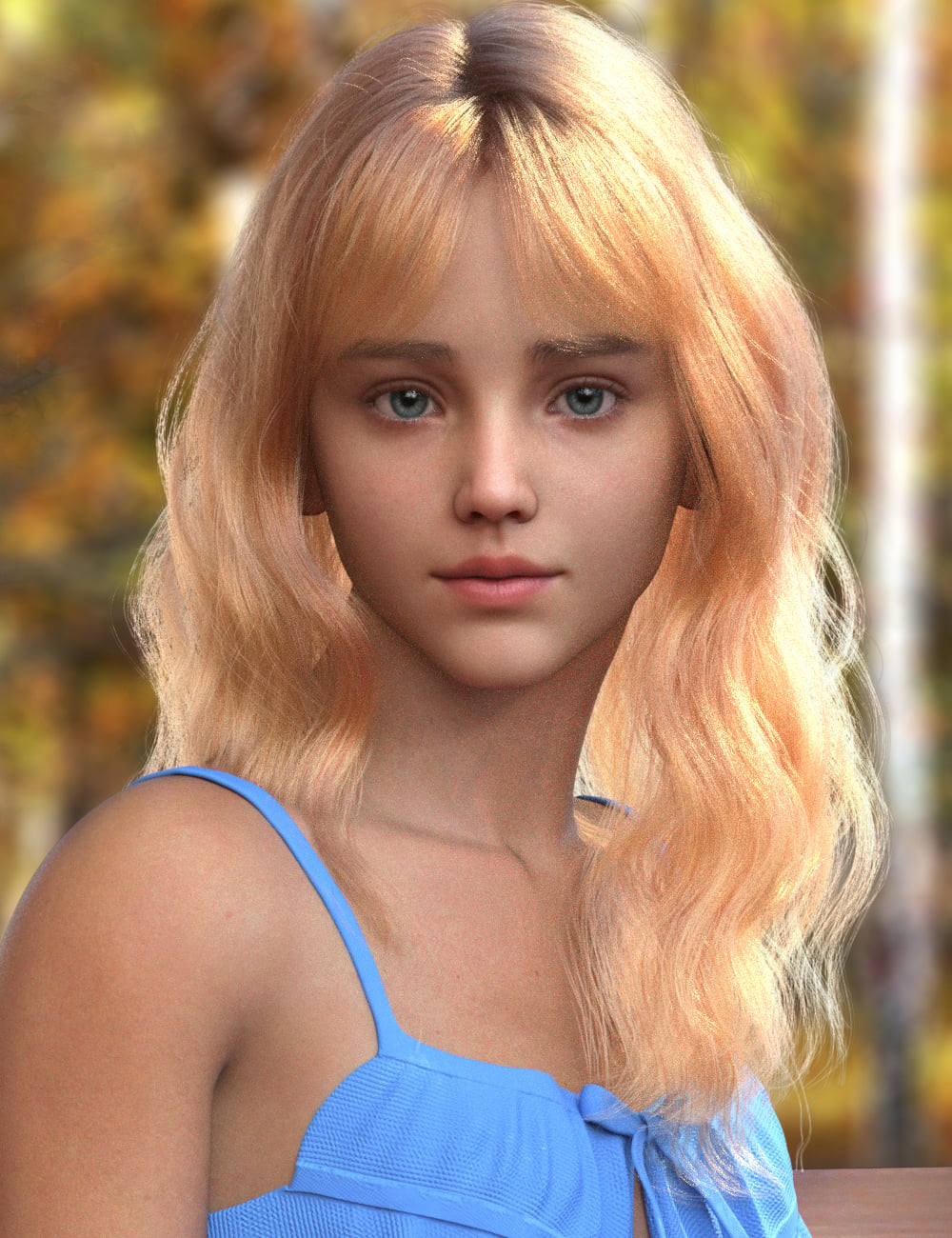 dForce Curly Shaggy Hair for Genesis 9 by: Magic Brush, 3D Models by Daz 3D