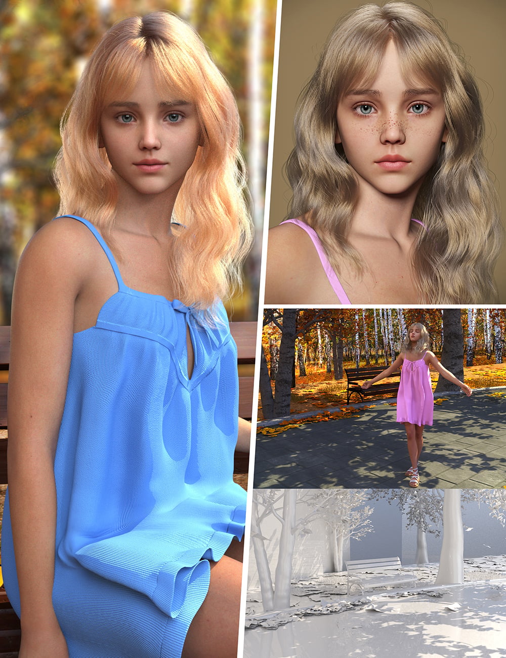 MB Sanzia HD for Genesis 9 Bundle by: Magic Brush, 3D Models by Daz 3D
