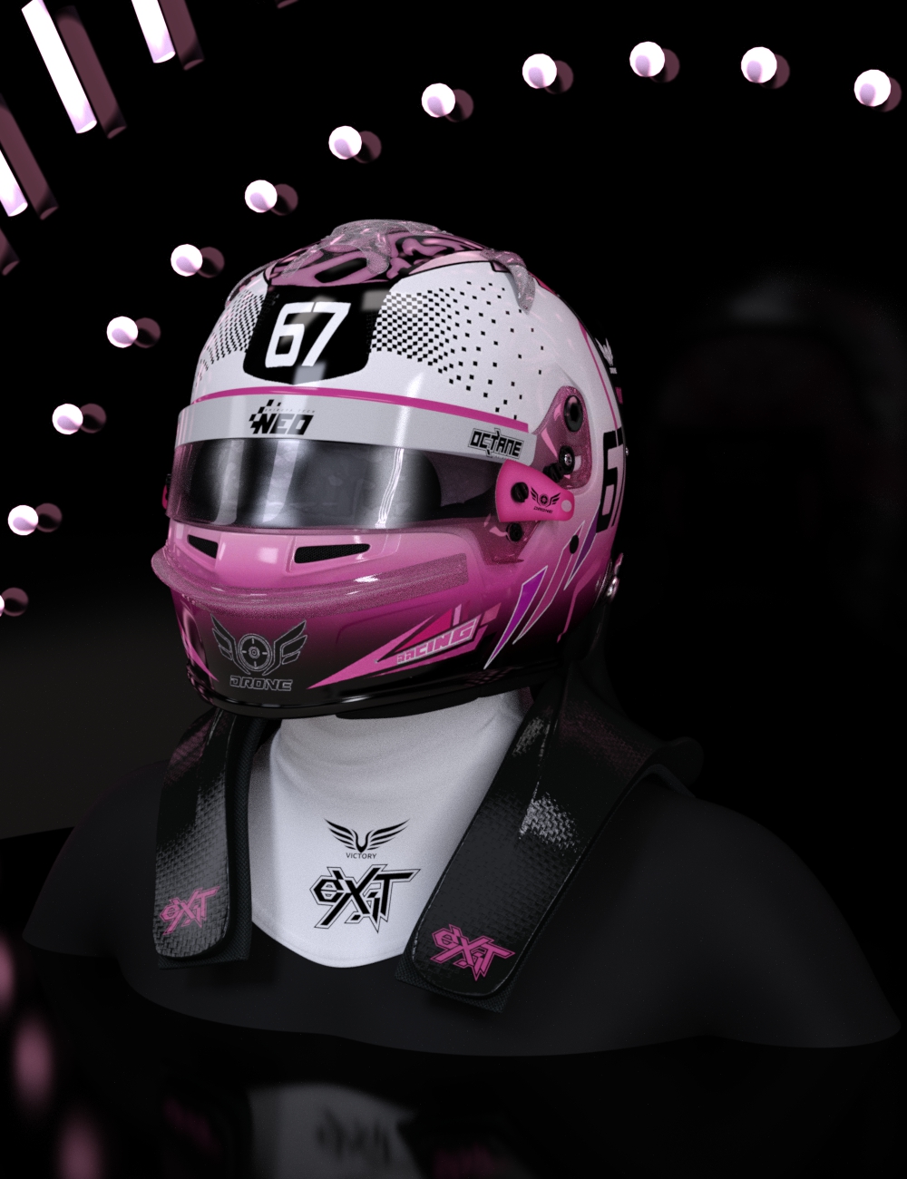 Concept Race Car Helmet by: 3DStyle, 3D Models by Daz 3D