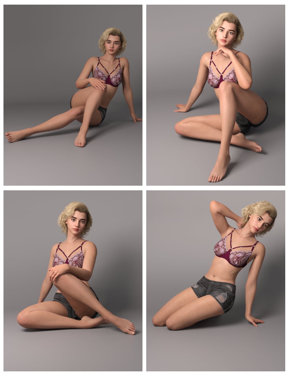 EG Lovely Poses 38 for Genesis 9 by: Ergou, 3D Models by Daz 3D